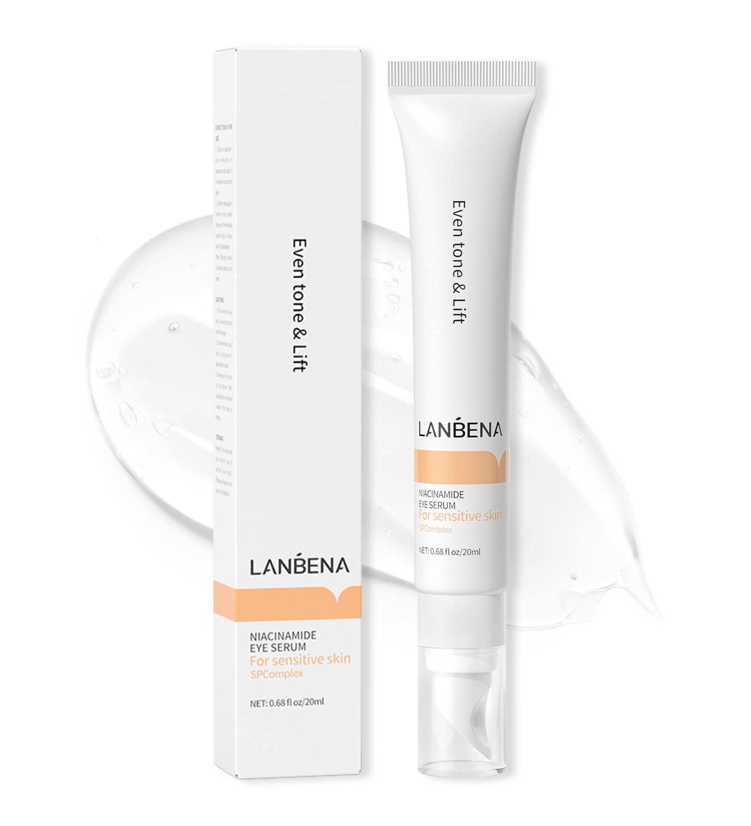 LANBENA Caffeine Eye Serum with Niacinamide & Vitamin B3 - 20ml | Dark Circle & Puffiness Treatment | Moisturizing & Anti-Aging Formula - Buy Online on GoSupps.com