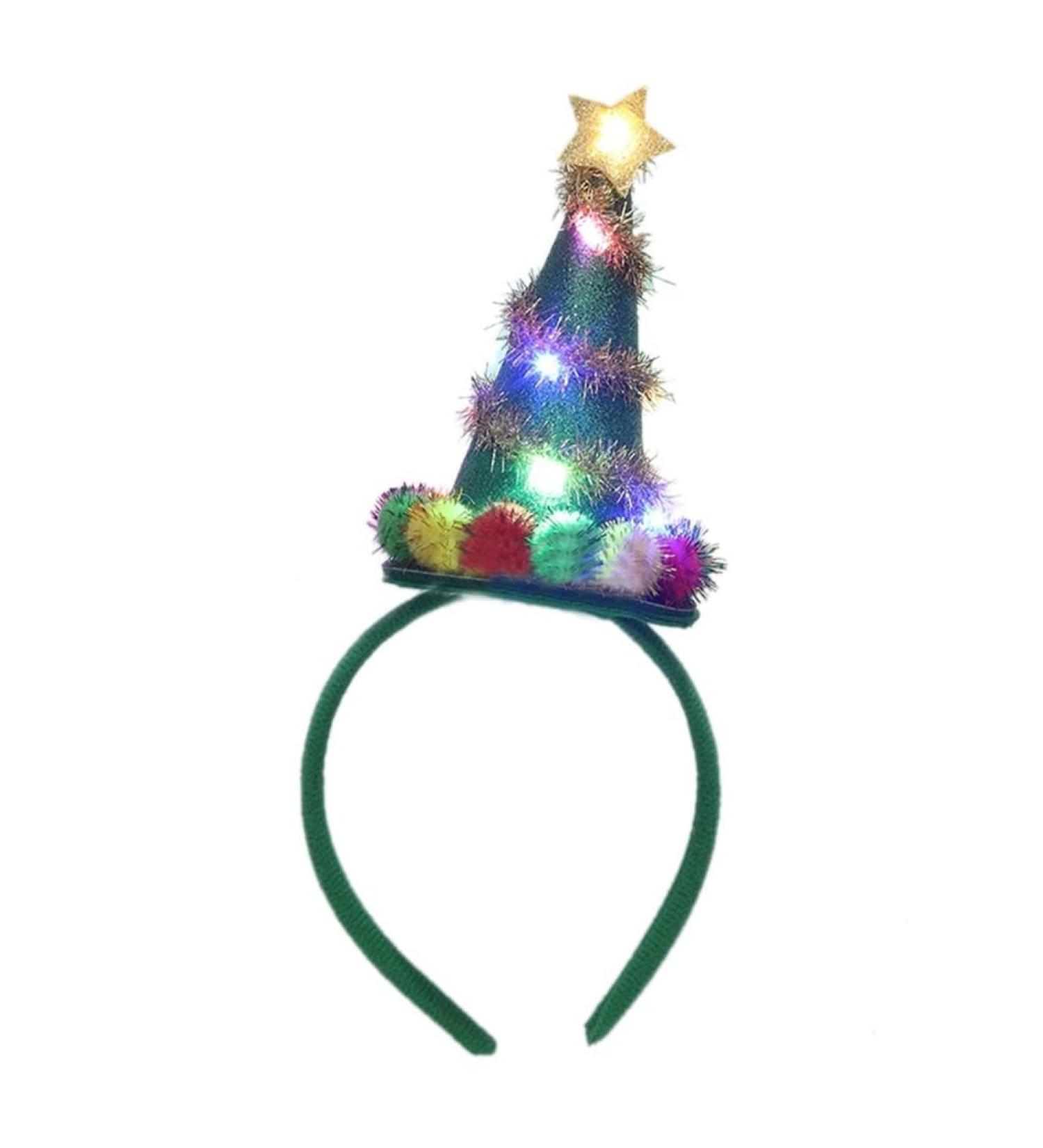 TQUXNGA LED Christmas Tree Shape Headbands Headwear LED Hair Hoop for Christmas Headpiece Fancy Dress Party Supplies Green - Buy Online on GoSupps.com