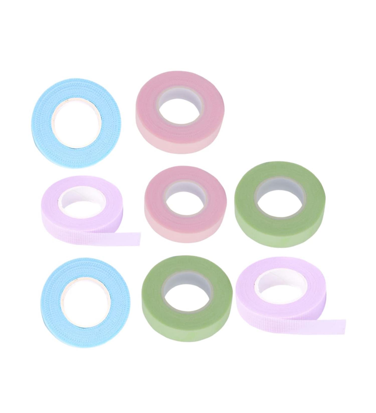 MAGICLULU 8rolls Tape Makeup Tape Eyelash Tape Line Eyelash Grafting Tape Eyelid Tape Eyelash Patches Lashes Tool White Gaffer Tape Fake Eyelashes Cotton Stem Skin Friendly 5.1x5.1cm Assorted Color - Buy Online on GoSupps.com