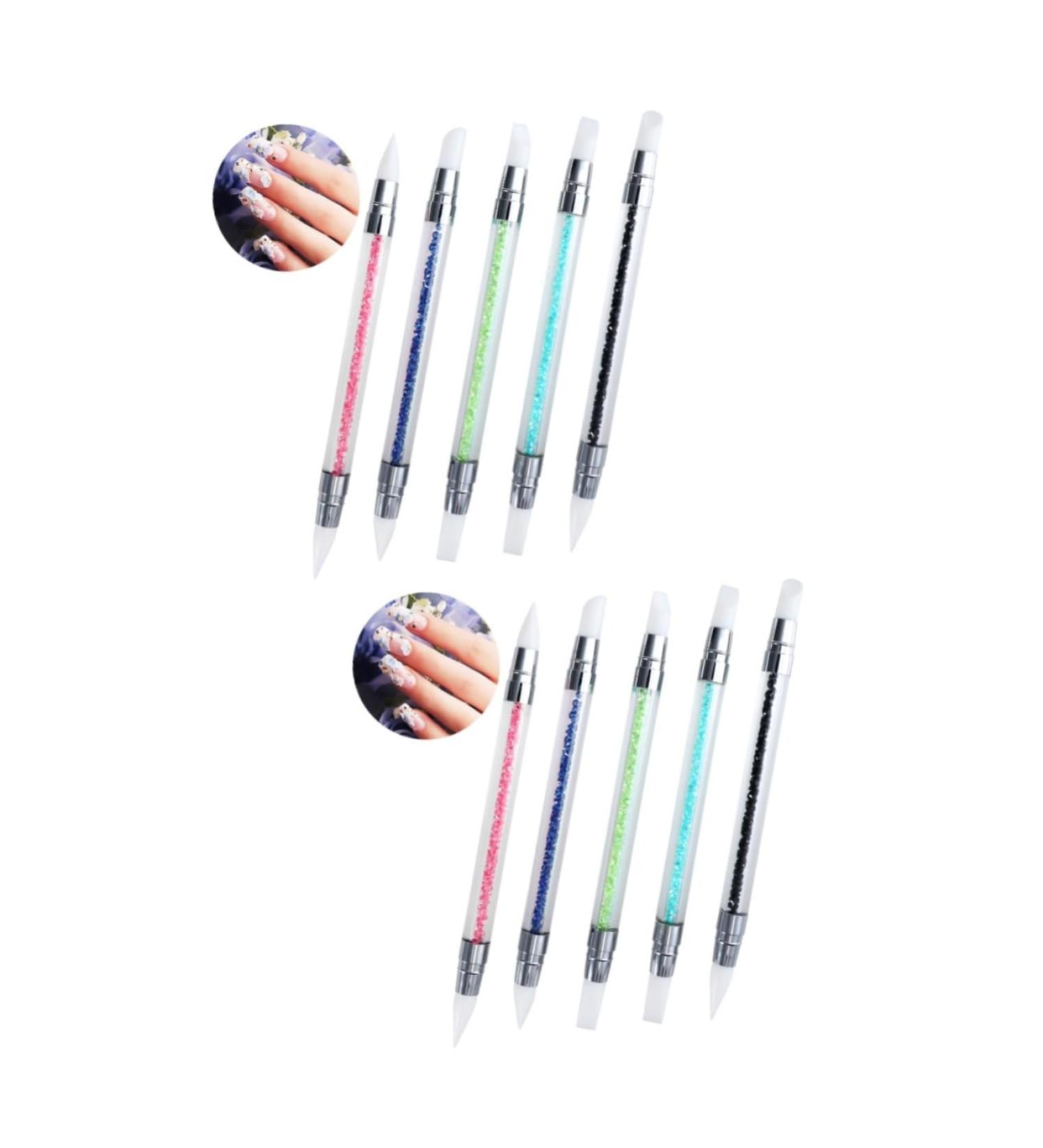 DOITOOL 10 Pcs Gel Nail Kit Dotting Pick up Tool Nail Art Pens Dot Pen Dotting Tool Nail Polish Carving Pen Nail Jewelry Pen Painting Dotting Pen Nail Art Tool With Diamond Equipment - Buy Online on GoSupps.com
