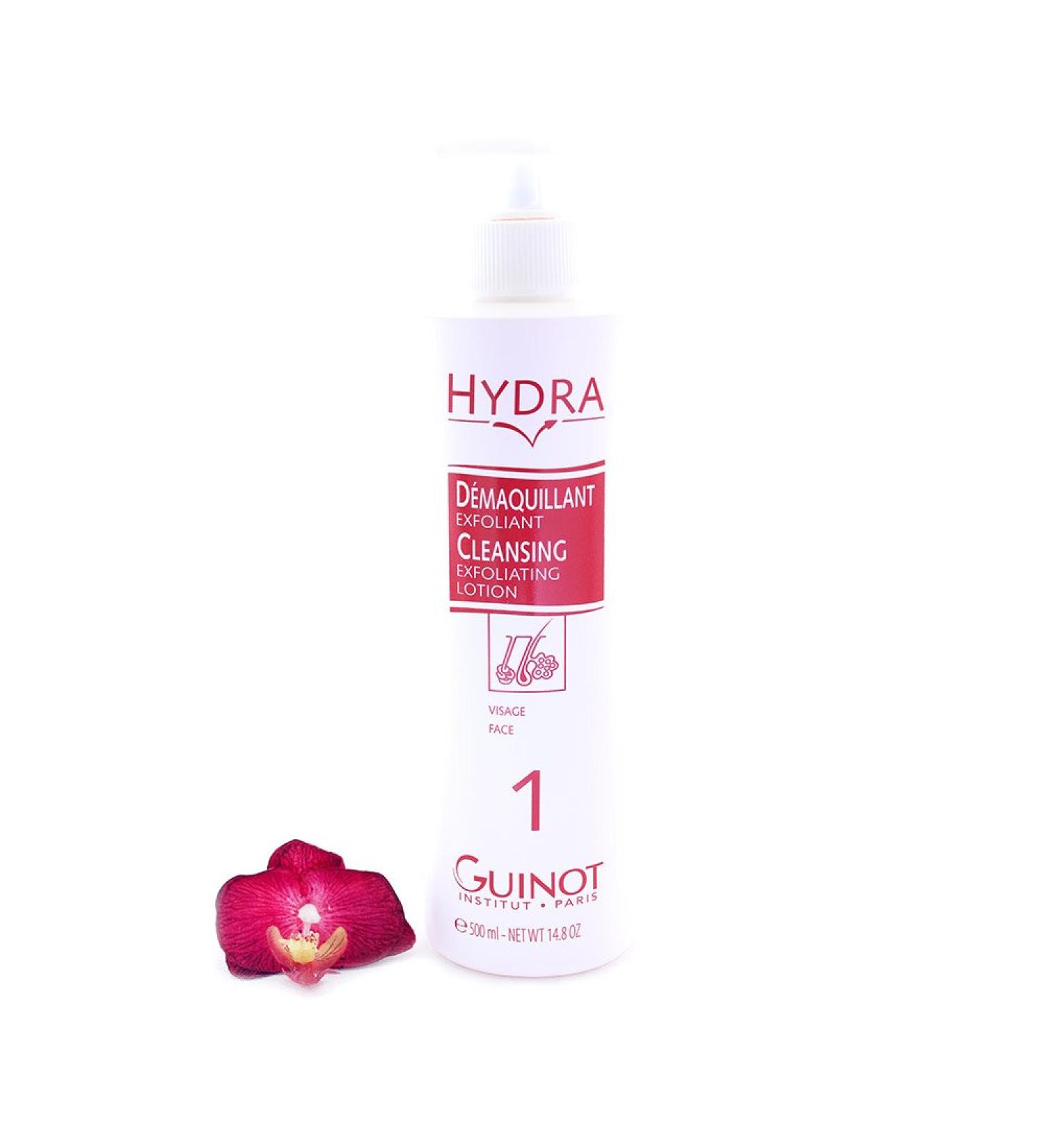 Guinot Hydra Double Ionisation Cleansing Exfoliating Face Lotion 500ml (Salon Size)