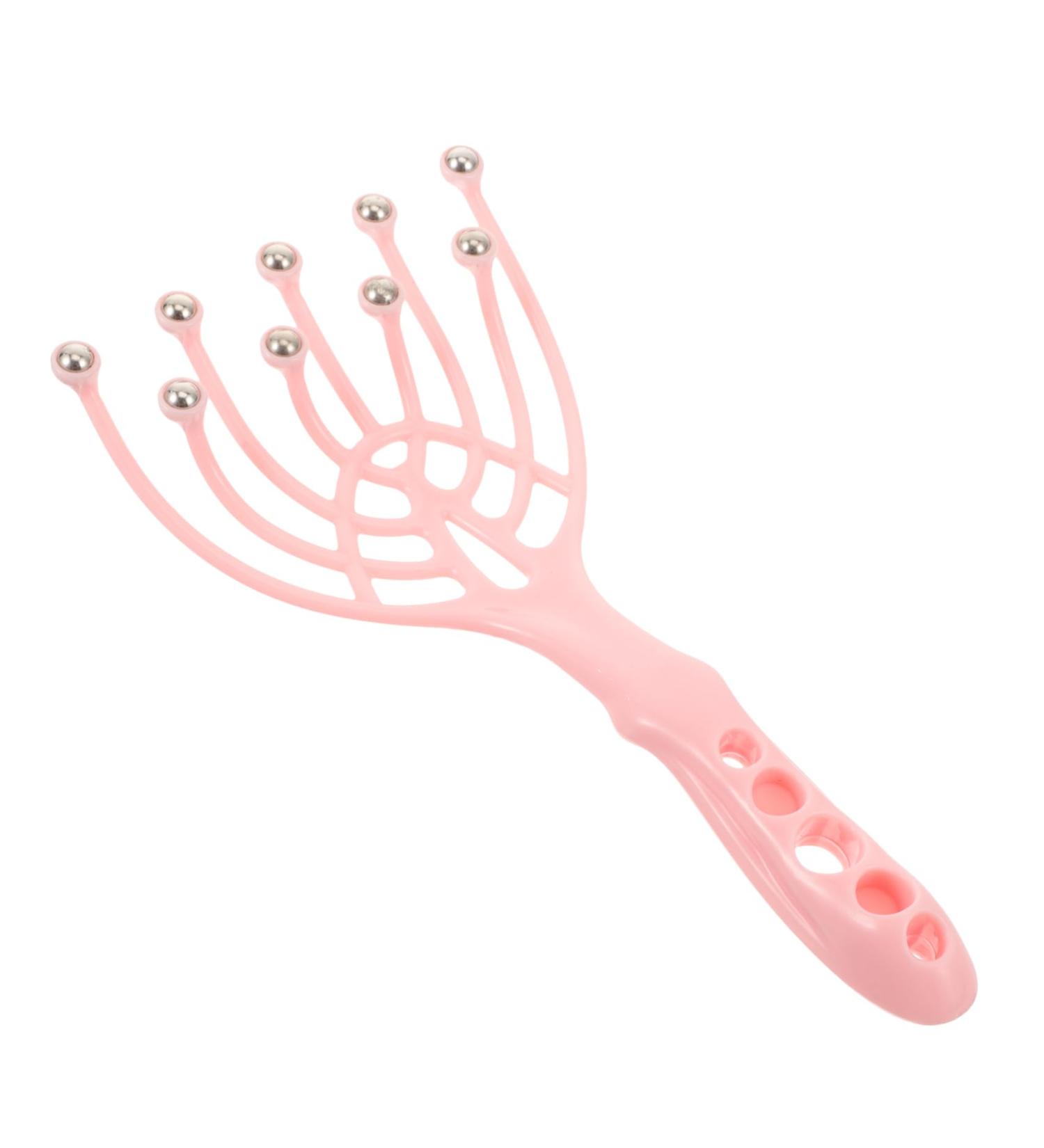 Orfofe Head & Hand Massager - Scalp & Hair Massage Tool | Relaxing Pink Claw for Ultimate Relaxation - 20x9.5cm - Buy Online on GoSupps.com