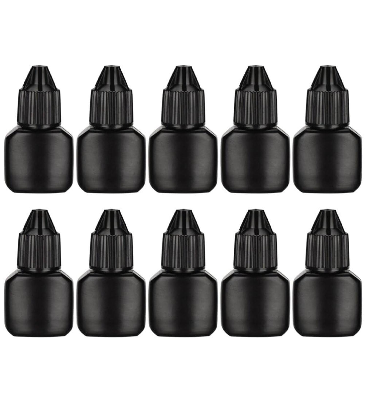 Beavorty 10 Sets Empty Eyelash Glue Bottles Refillable Bottles Plastic Bottle Filling Three Piece Suit