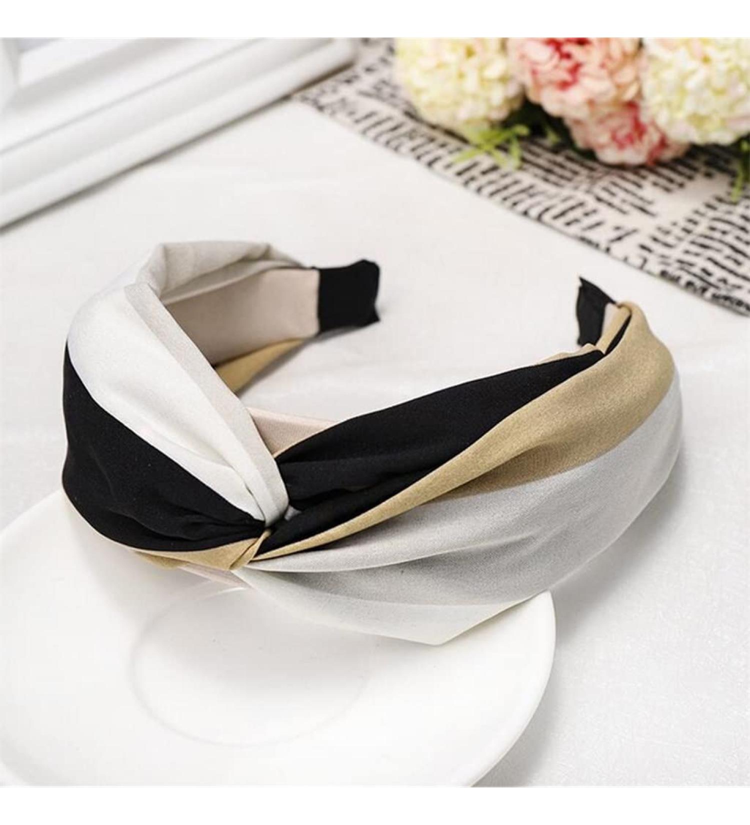 WENLII Women's Striped Wide Side Cross Knot Headband - Hair Accessories (Color E, Size 1) - Buy Online on GoSupps.com