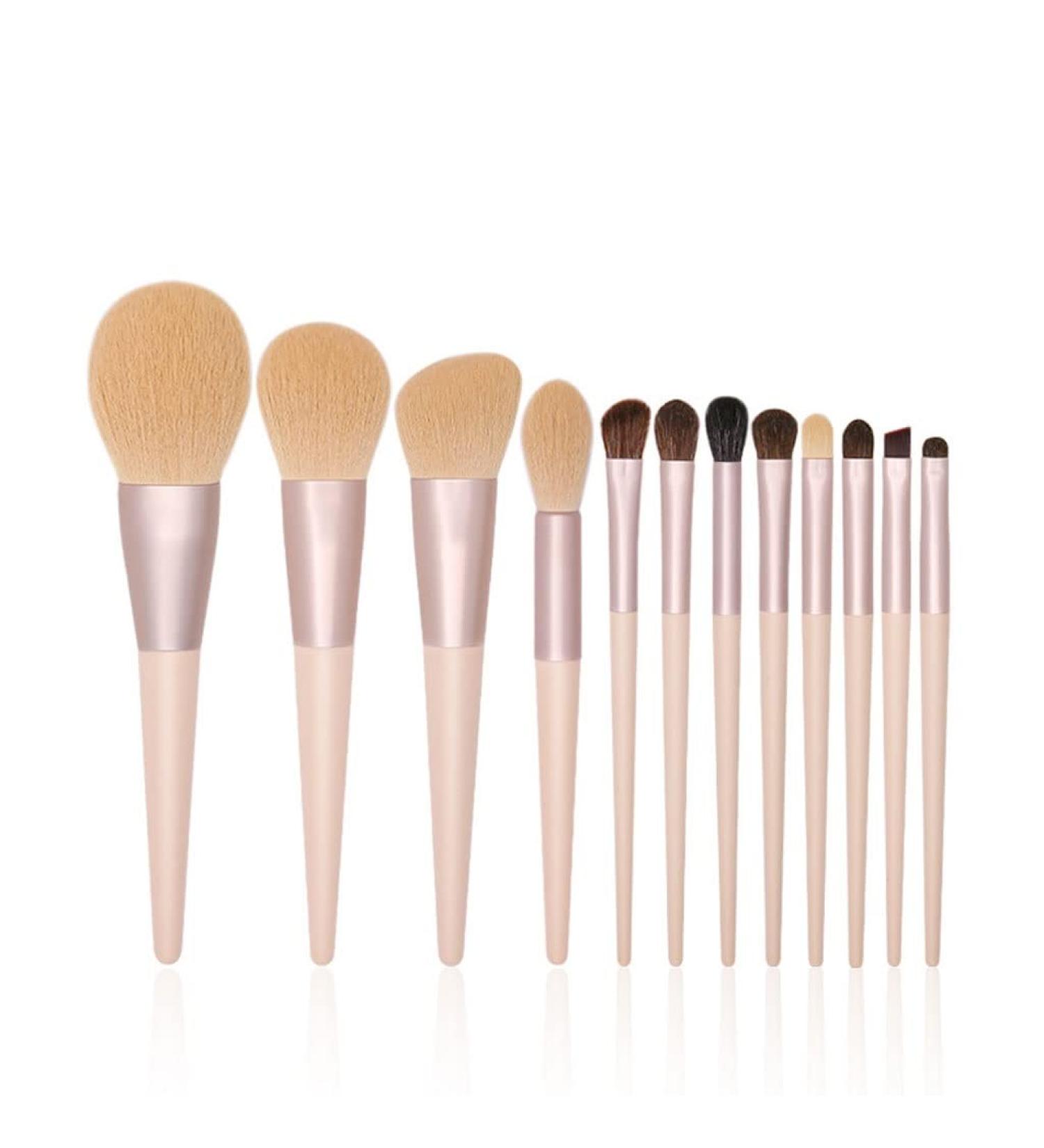 DFHBFG 12-Piece Loose Powder & Eye Shadow Brushes Set | Complete Beauty Tools for Flawless Makeup - Buy Online on GoSupps.com