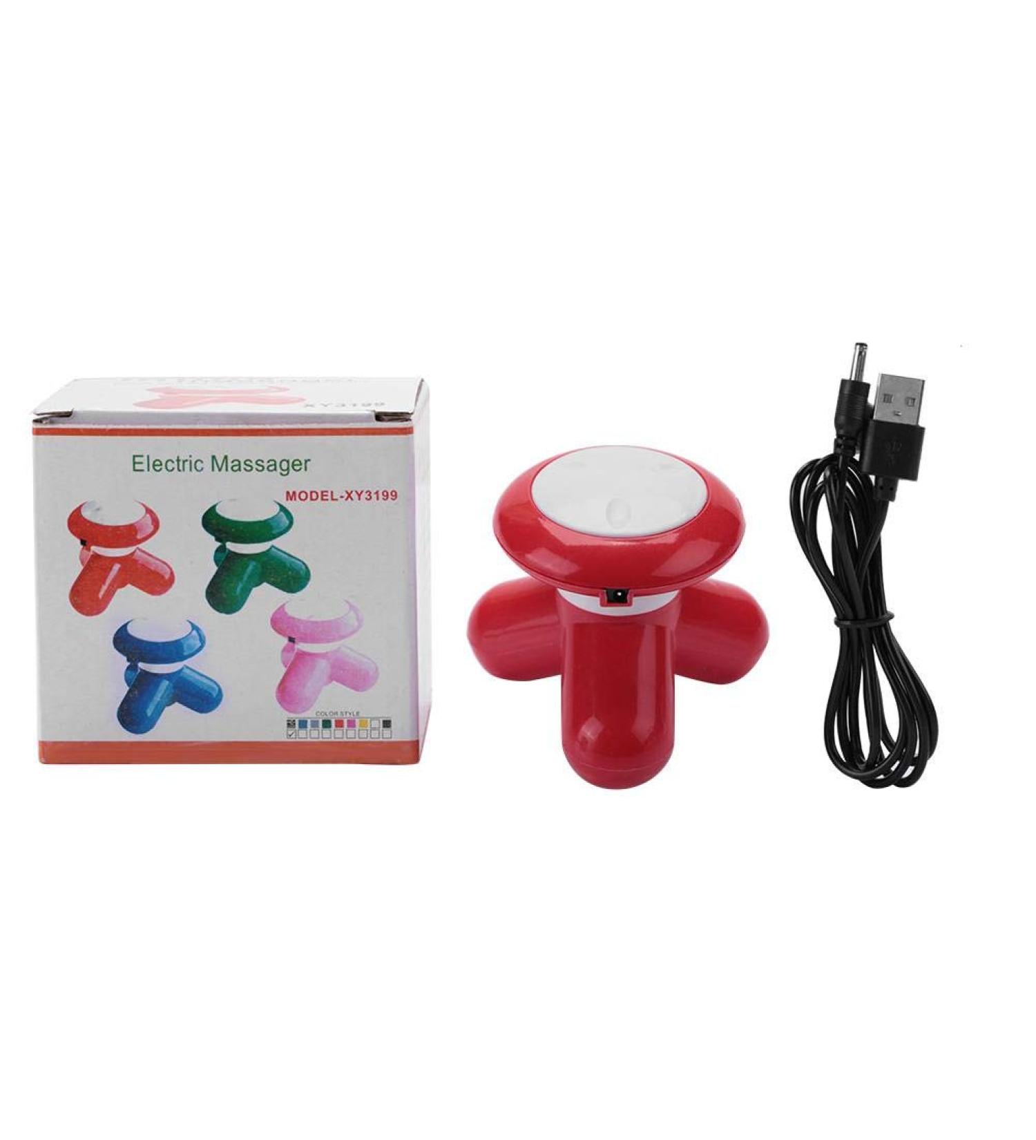 Uxsiya Mini Electrical Head Massage Device Portable Vibration Massager for Head & Leg Relief - Perfect for Home Use (Red) - Buy Online on GoSupps.com