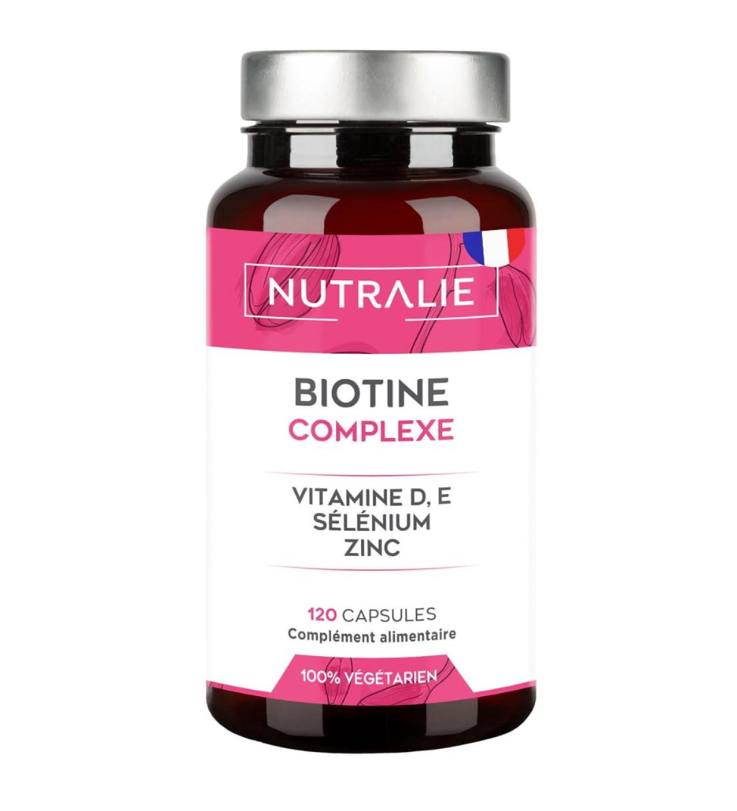 Biotin Hair Growth 10 000 g - Very Fast - Winner 2022 Zinc + Selenium Vit D E - Skin Nails - Women Men - Vitamin B8 Food Supplement - 120 Capsules Nutralie - Buy Online on GoSupps.com