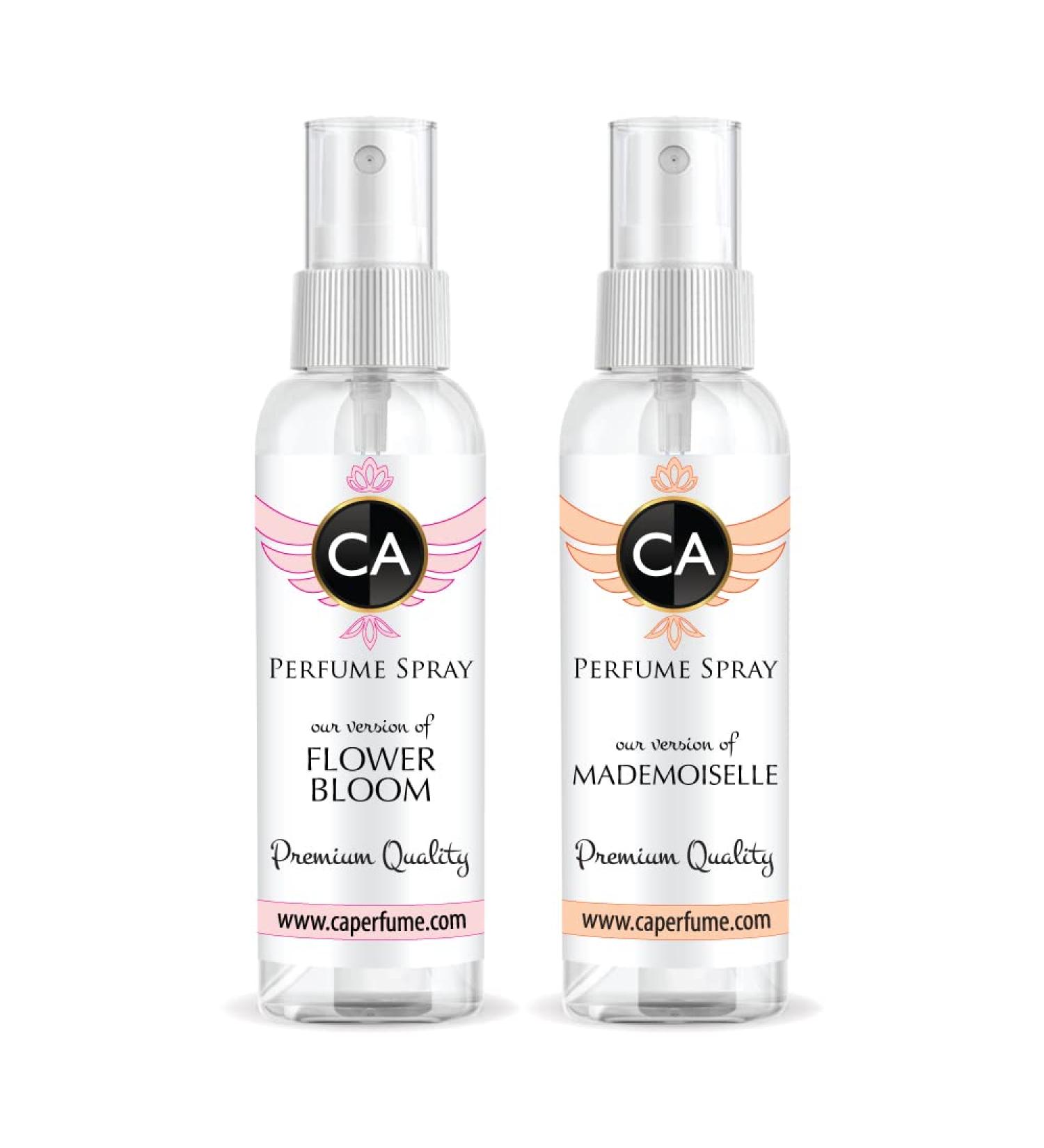 CA Perfume Impression of (Flowerbloom + Mademoiselle) Travel Size Sample Fragrance Refillable Atomizer Long Lasting Eau de Parfum (Cologne) Sprayer / 2 Fl Oz/ 60 ml Flowerbomb + Coco Mademoiselle Impression - Buy Online on GoSupps.com