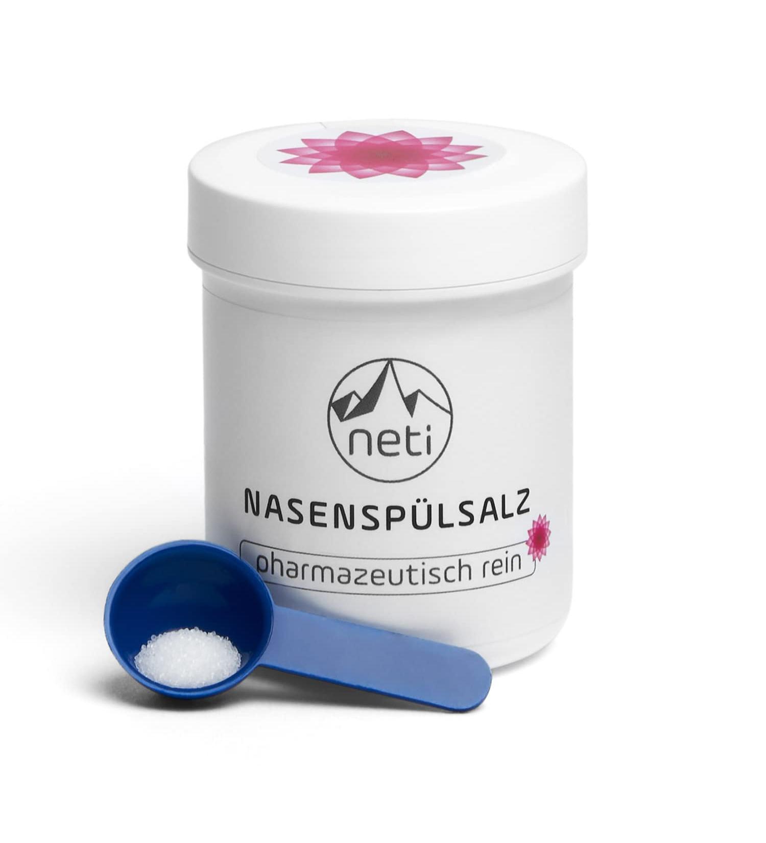 Neti neti Nasal Rinse Salt - 70g Container with Measuring Spoon | International Shipping Available - Buy Online on GoSupps.com