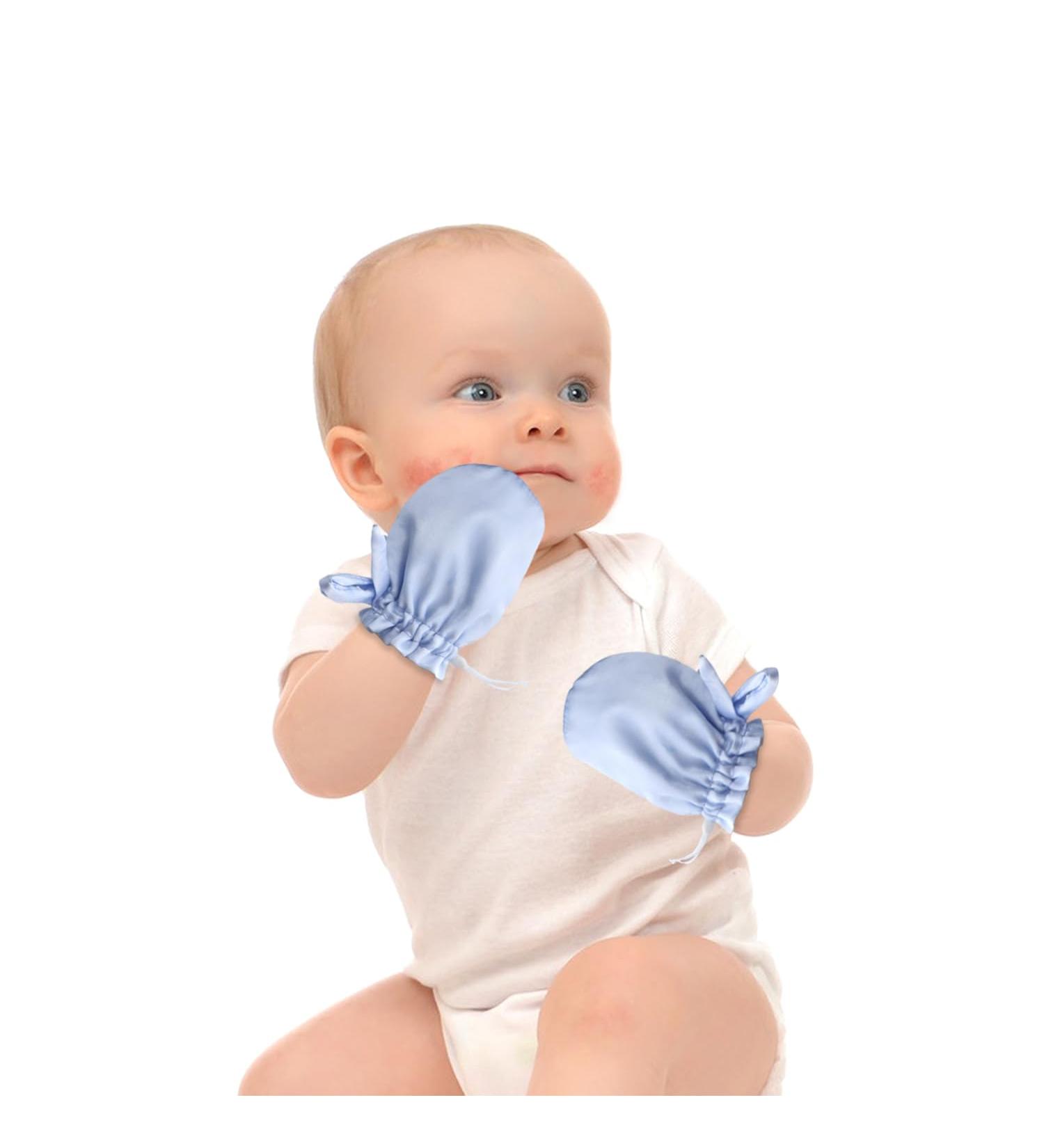 Satin Eczema Mittens for Babies | PinkLilyCare Adjustable Anti-Scratch Gloves for Eczema Relief - Buy Online on GoSupps.com