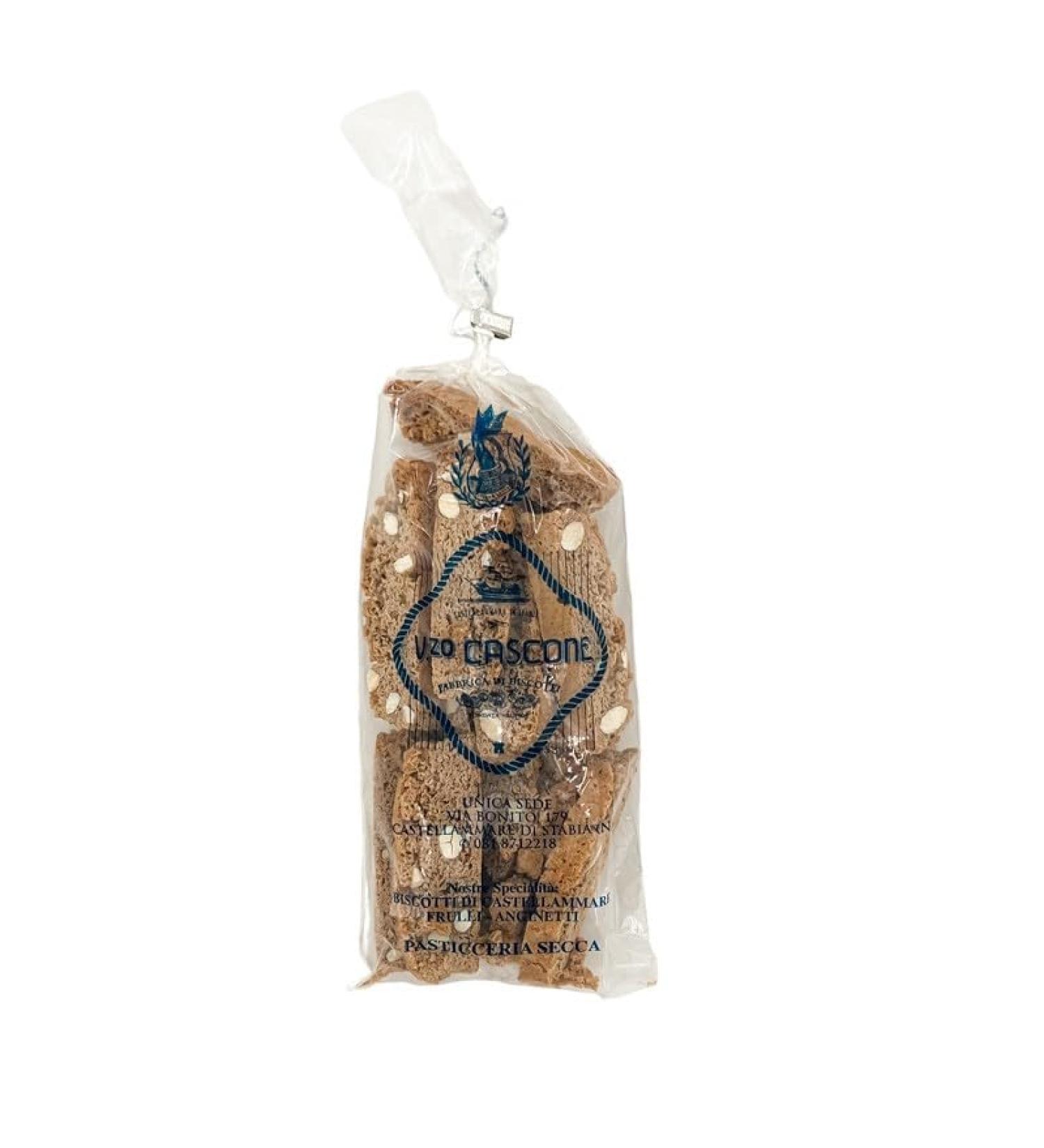 Il Tomolo Cantucci Stabiesi with almonds Artisanal product High quality 250 grams Made in Italy