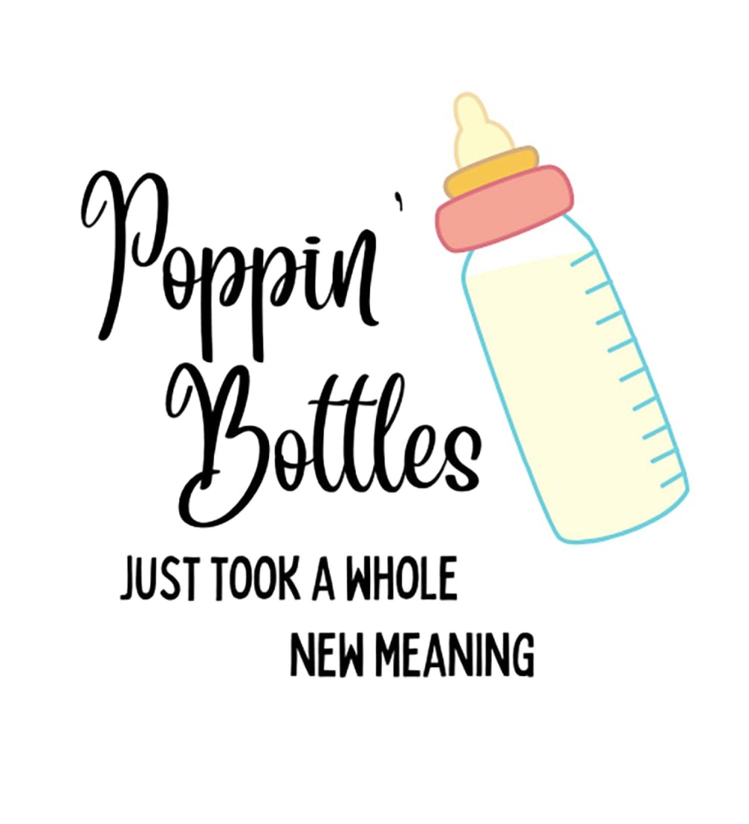 Baby Shower Design Edible Cocktail Drink Toppers x 1 Sheet (Poppin' Bottles Design 15 x 2 Inch) Poppin' Bottles Design 15 X 2 Inch