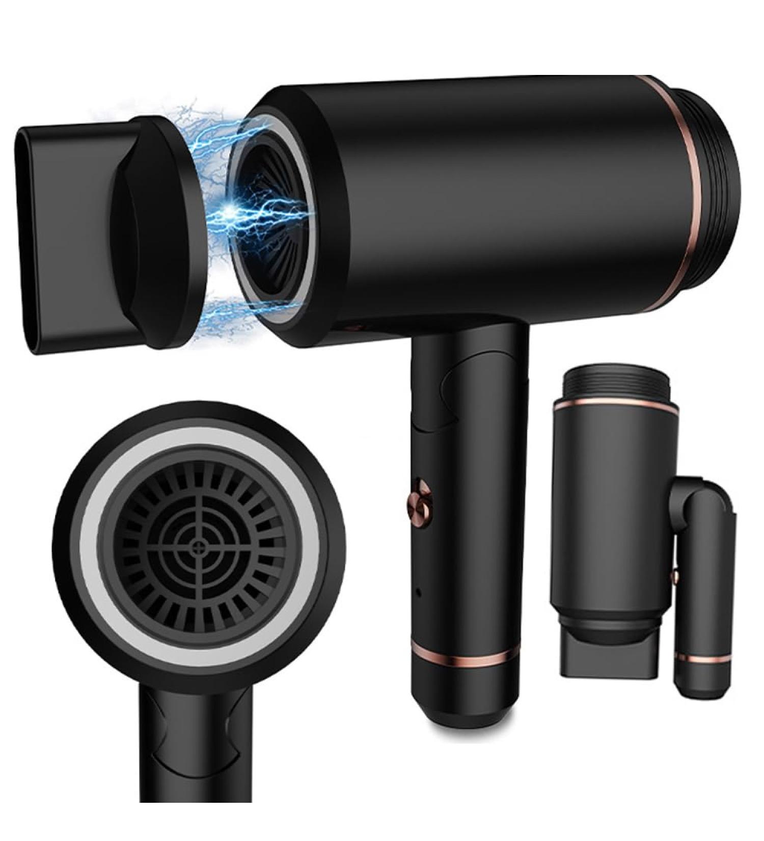 Cordless Hair Dryer Foldable Handle Travel Blow Dryer 400W Low-Heat Rechargeable Hair Dryer Lightweight Mini Hair Dryer for Women Kids - Buy Online on GoSupps.com