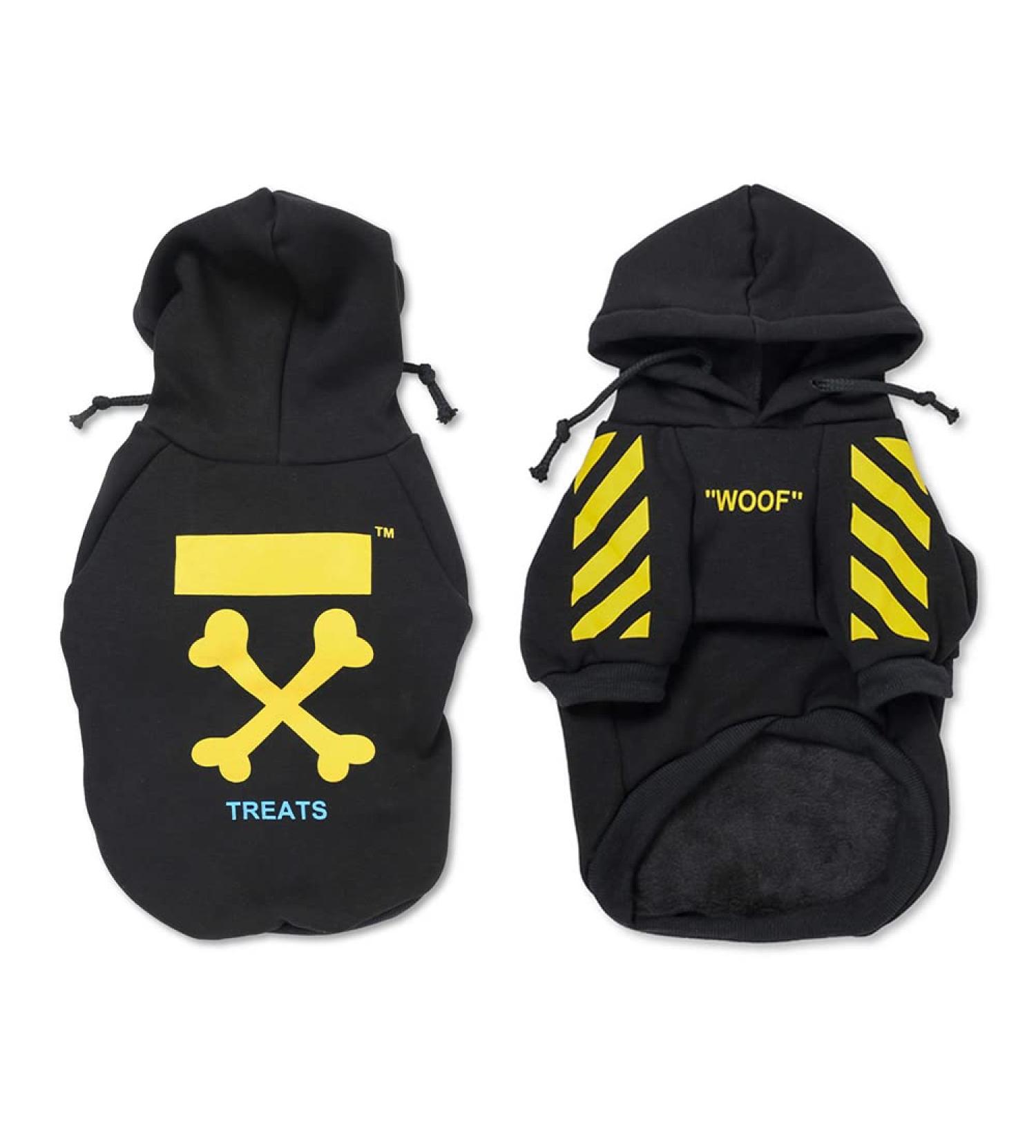 Stylish Yellow Dog Coat for Small Breeds | Winter Hoodie & Jacket for Schnauzer Corgi French Bulldog & Teddy | XXL/2XL - Buy Online on GoSupps.com