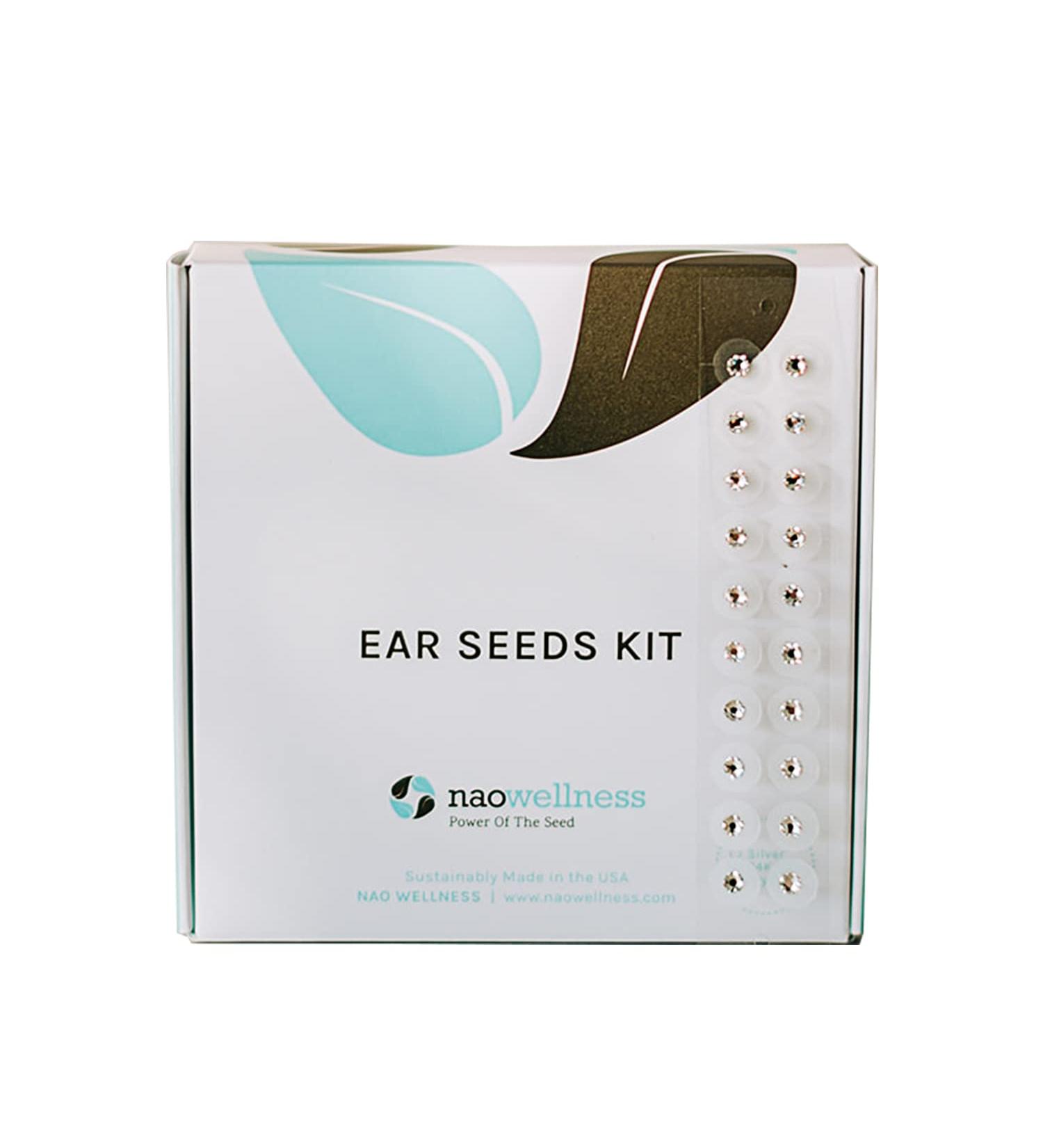 NAO Wellness Swarovski Ear Seeds Acupuncture Kit - 20 Crystal Beads for Auriculotherapy & Self-Care Healing | Adults & Kids - Buy Online on GoSupps.com