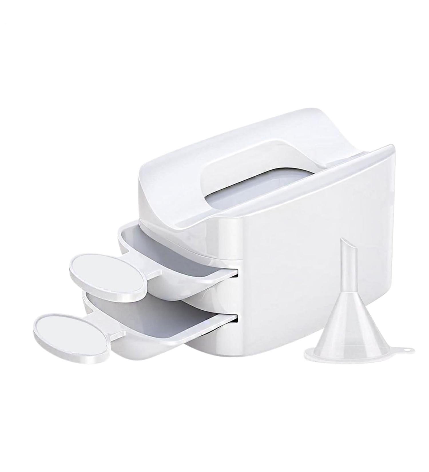 Soaking Powder Tray French Tip Powder Tray French Tip Kit Double Layer Soaking Powder Trays 2-in-1 Soaking Powder Trays Recycling Case - Buy Online on GoSupps.com