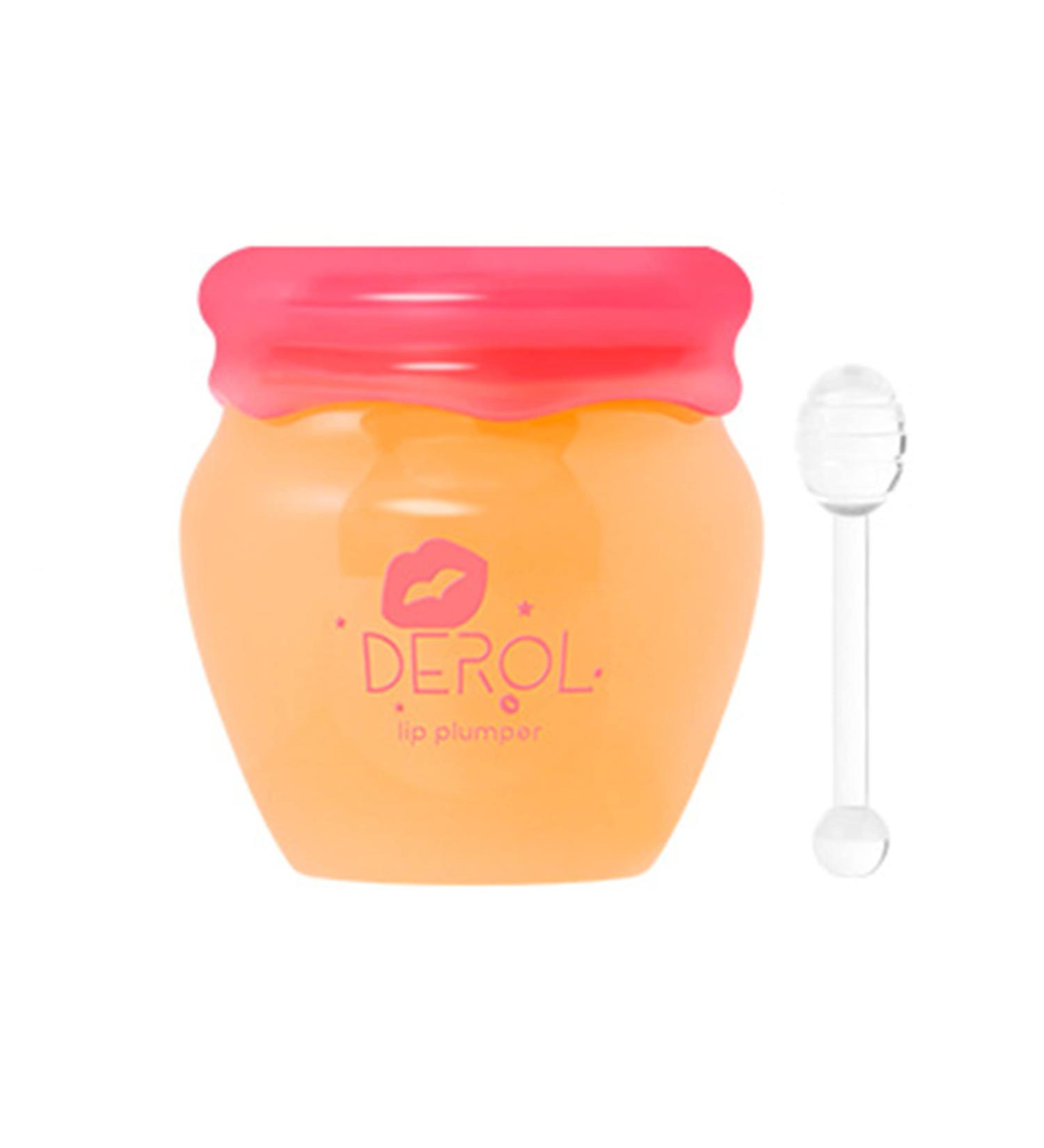 Natural Lip Plumper Balm Jar with Lip Gloss Serum - Lip Enhancer Mask for Moisturizing, Reducing Fine Lines - Day and Night Lip Care (10ml) - Buy Online on GoSupps.com