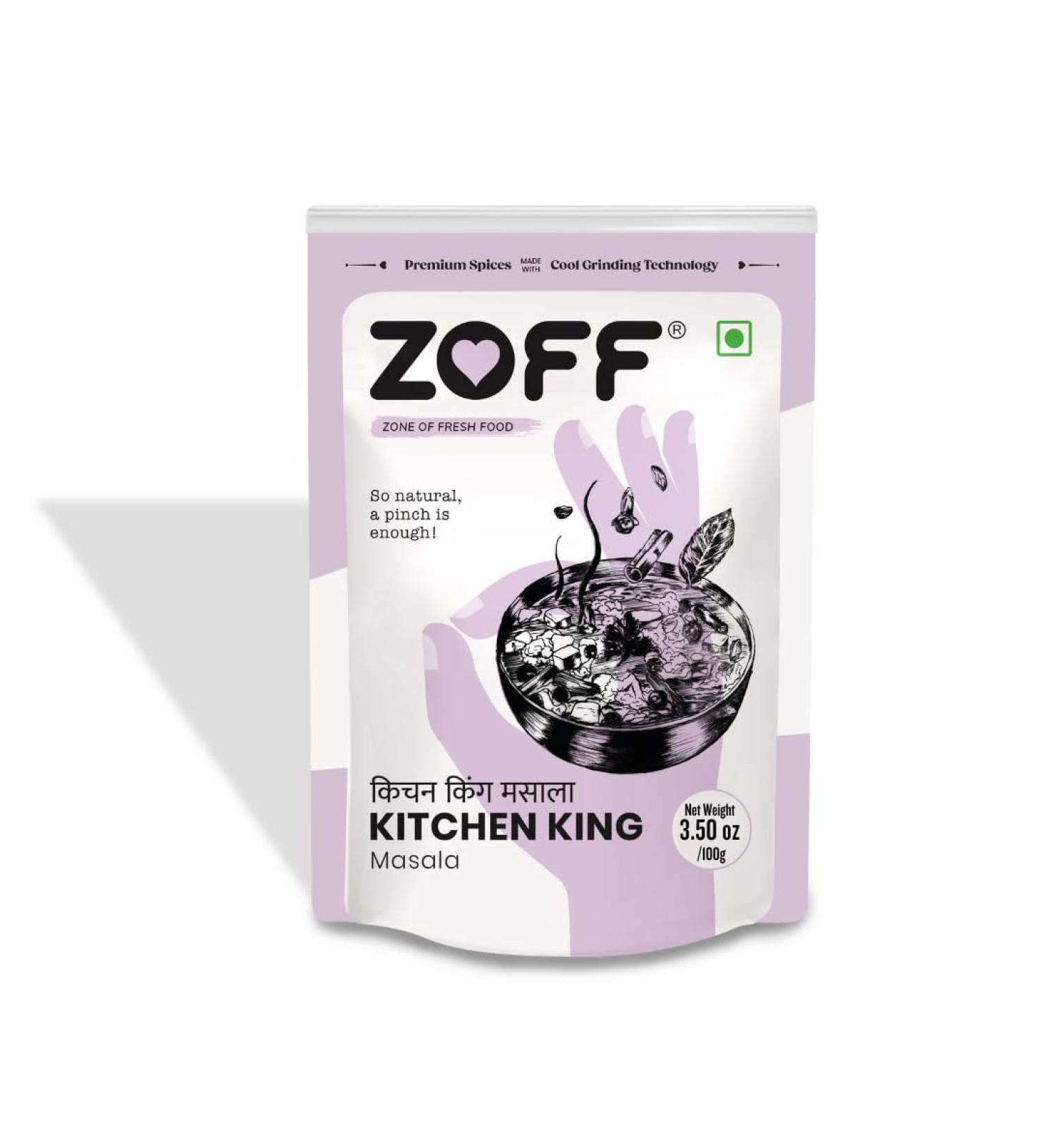 ZOFF Kitchen King Masala (100g | 3.5oz) | All Natural | Vegan | No Colors | Indian Origin - Buy Online on GoSupps.com
