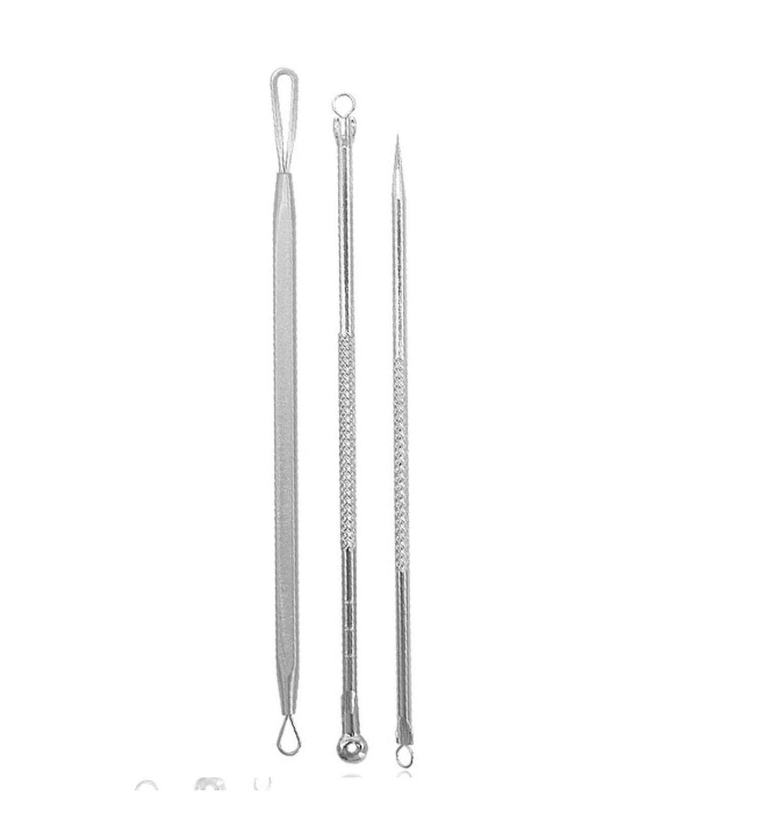 Piuruf Acne Needles Kit - Double Head Stainless Steel Blackhead Remover & Comedone Extractor (3pcs Style A) - Face Care Solution - Buy Online on GoSupps.com