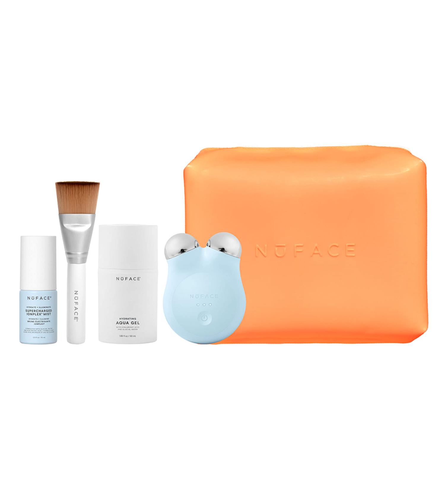 NuFACE MINI+ Blue Petite Microcurrent Facial Toning Device Skincare Bundle - Buy Online on GoSupps.com