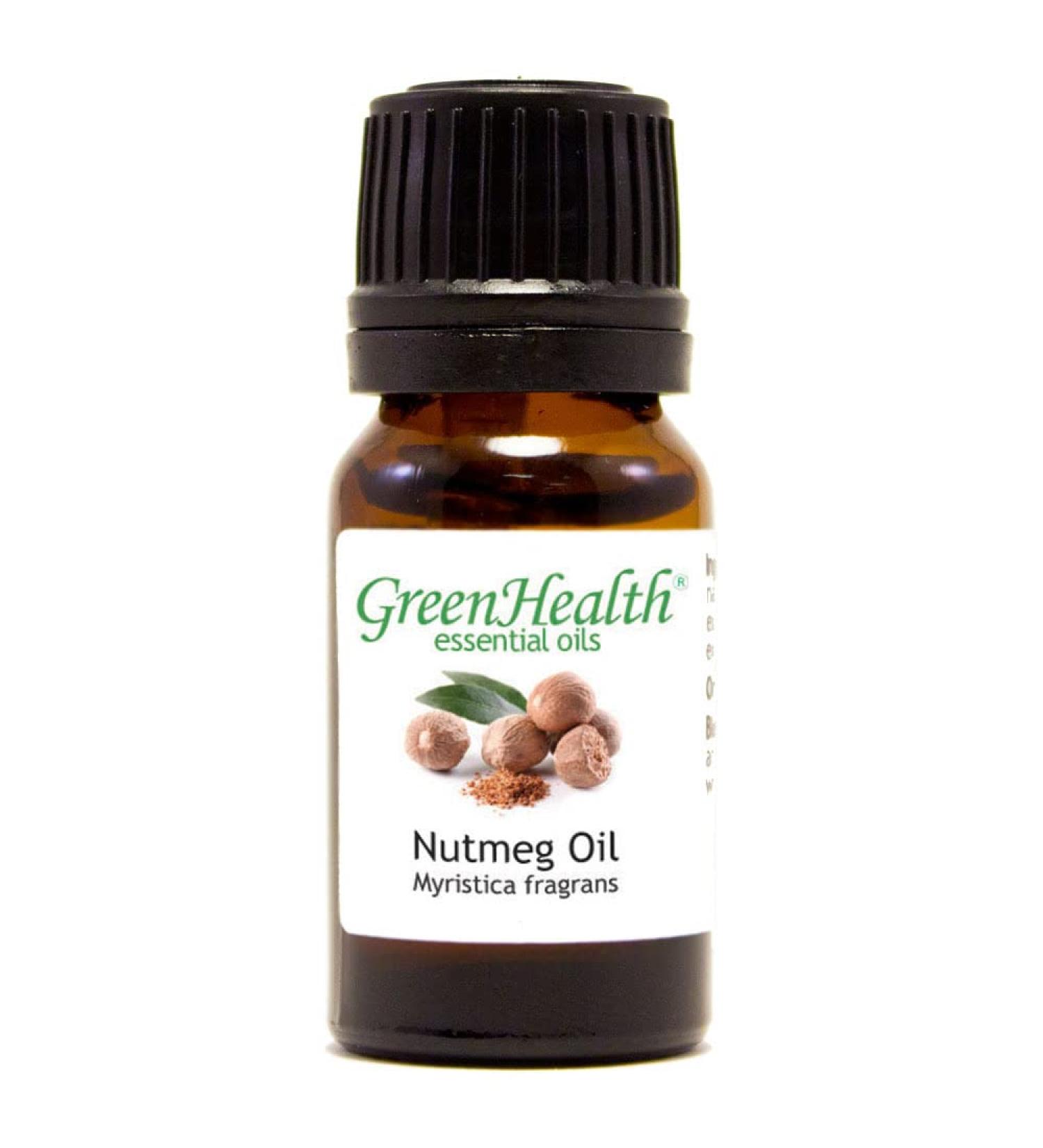 Nutmeg Essential Oil 1/3 fl oz (10 ml) Glass Bottle 100% Pure Essential Oil GreenHealth - Buy Online on GoSupps.com