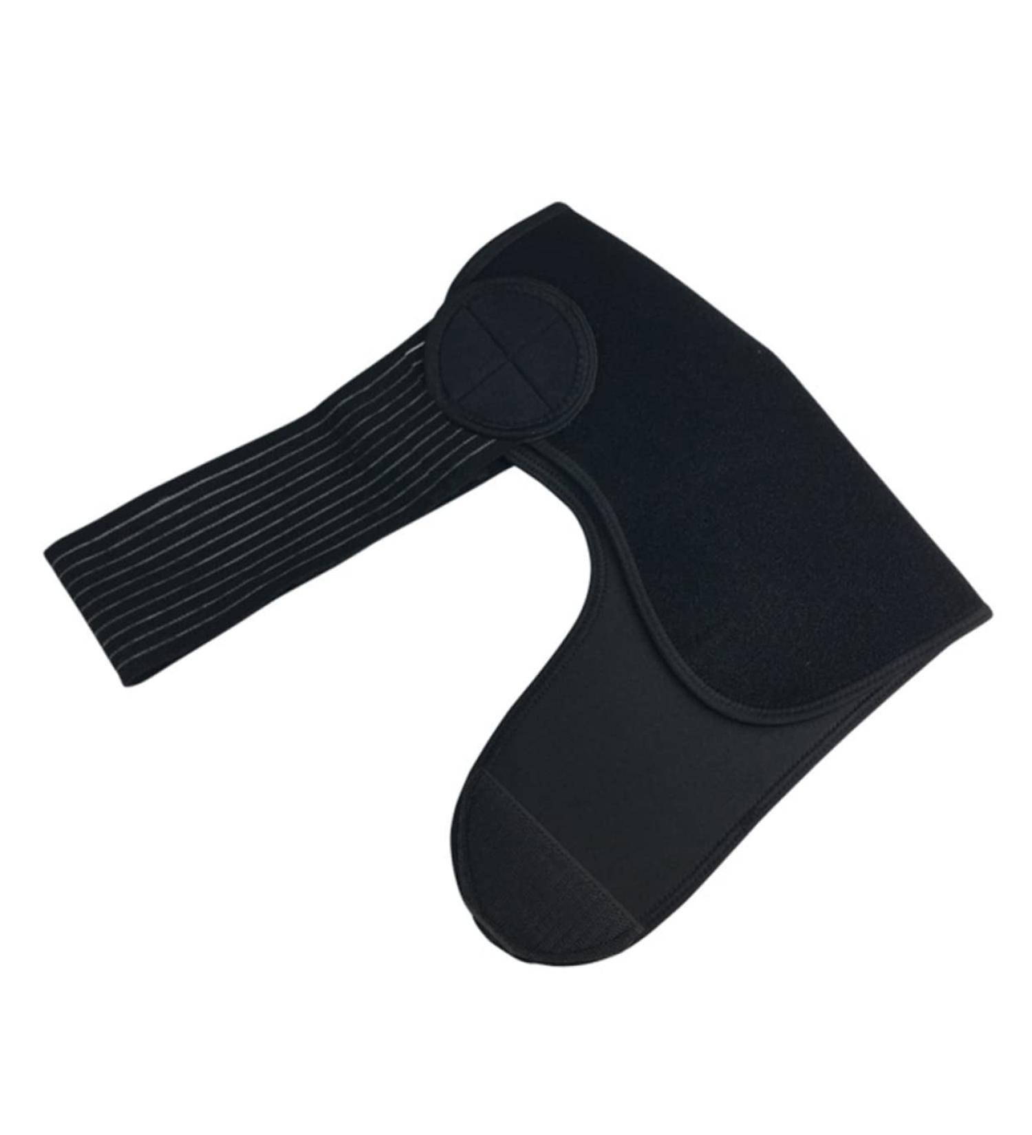 FRCOLOR Adjustable Black Shoulder Brace - Compression Splint with Straps for Pain Relief - SBR Protective Support - Buy Online on GoSupps.com