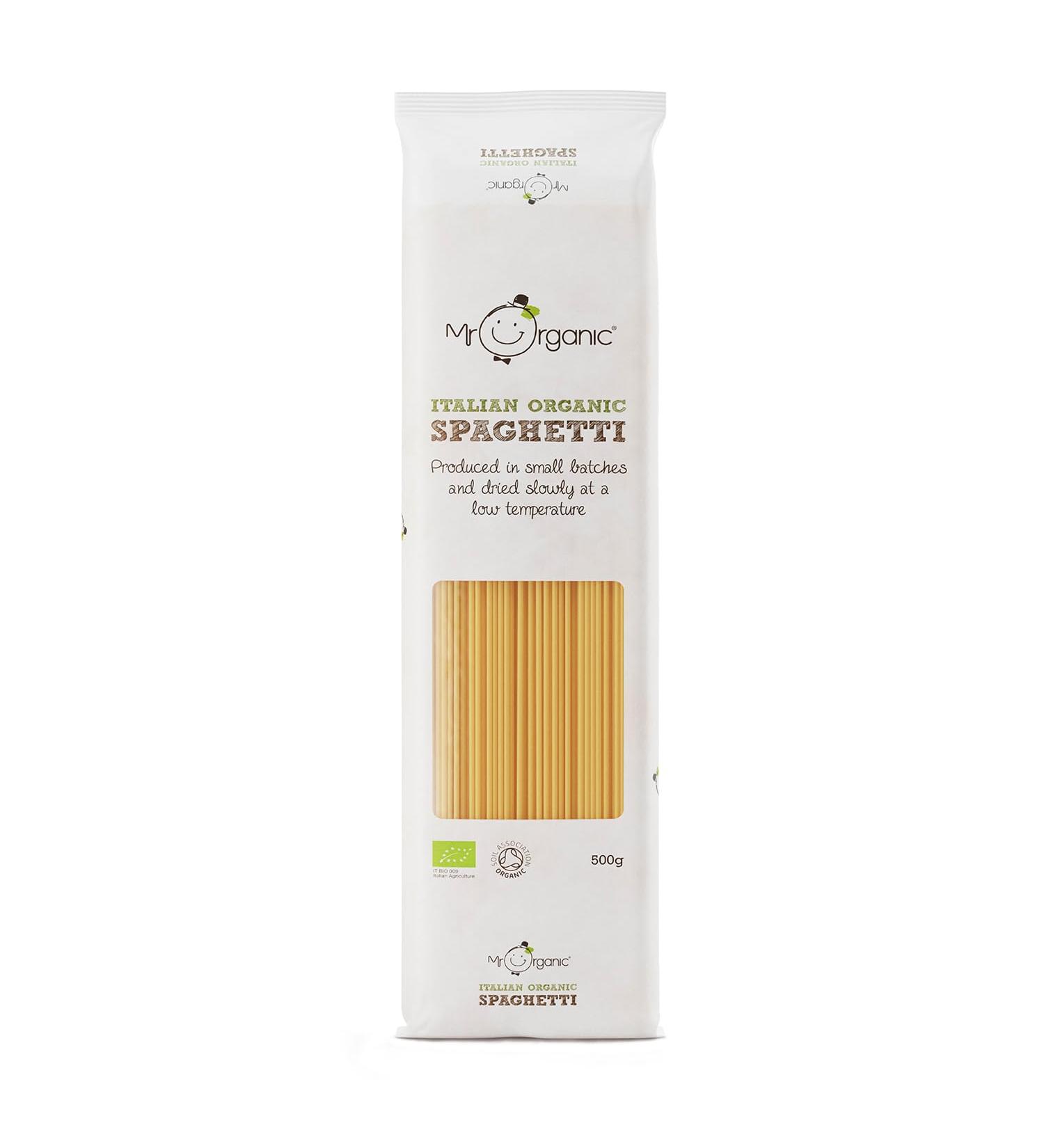 Mr Organic Organic Spaghetti 500g - Non GMO, Preservative Free, Vegan - Made with Organic Durum Wheat Semolina - 500g - Buy Online on GoSupps.com