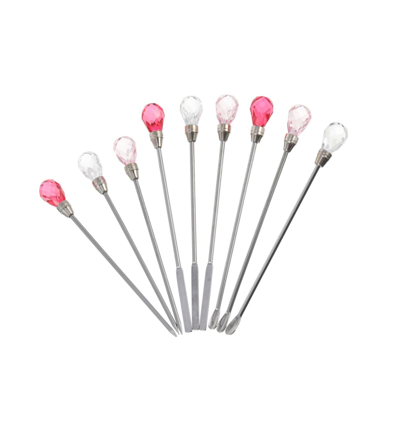 FOMIYES Color Plastic Stirring Rod Nail Kits Nails Kit Nail Polish Kit Stirring Rod for Jewelry Making Ear Wax Pick Nail Scraper Resin Mold Stirring Spoon UV Gel Mixing Rod Metal re-usable - Buy Online on GoSupps.com