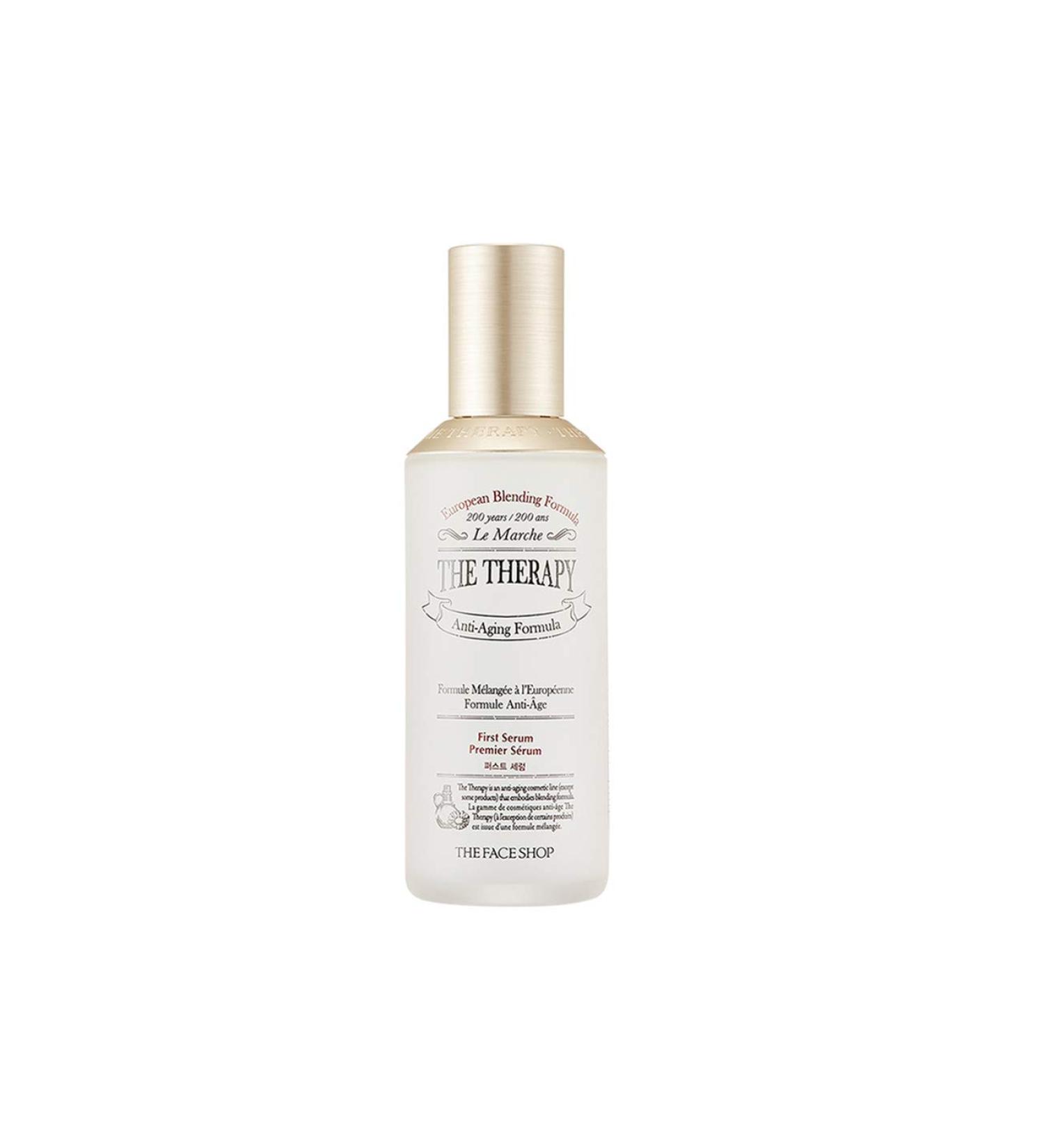 The Face Shop The Therapy First-Step Anti-Aging Serum - Intense Hydration Gentle Exfoliation & Boosting Effects | 4.3 Fl Oz - Buy Online on GoSupps.com