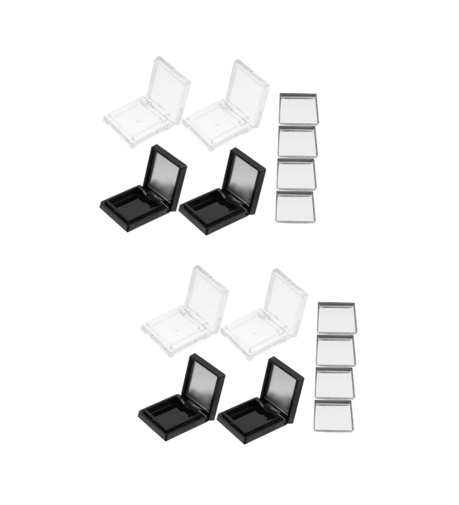  PAMINGONO 2-Piece Makeup Storage Box Set: Black and Transparent Boxes with Trays for Eyeshadows and Lipsticks - Practical for Organizing and Personalizing - Buy Online on GoSupps.com