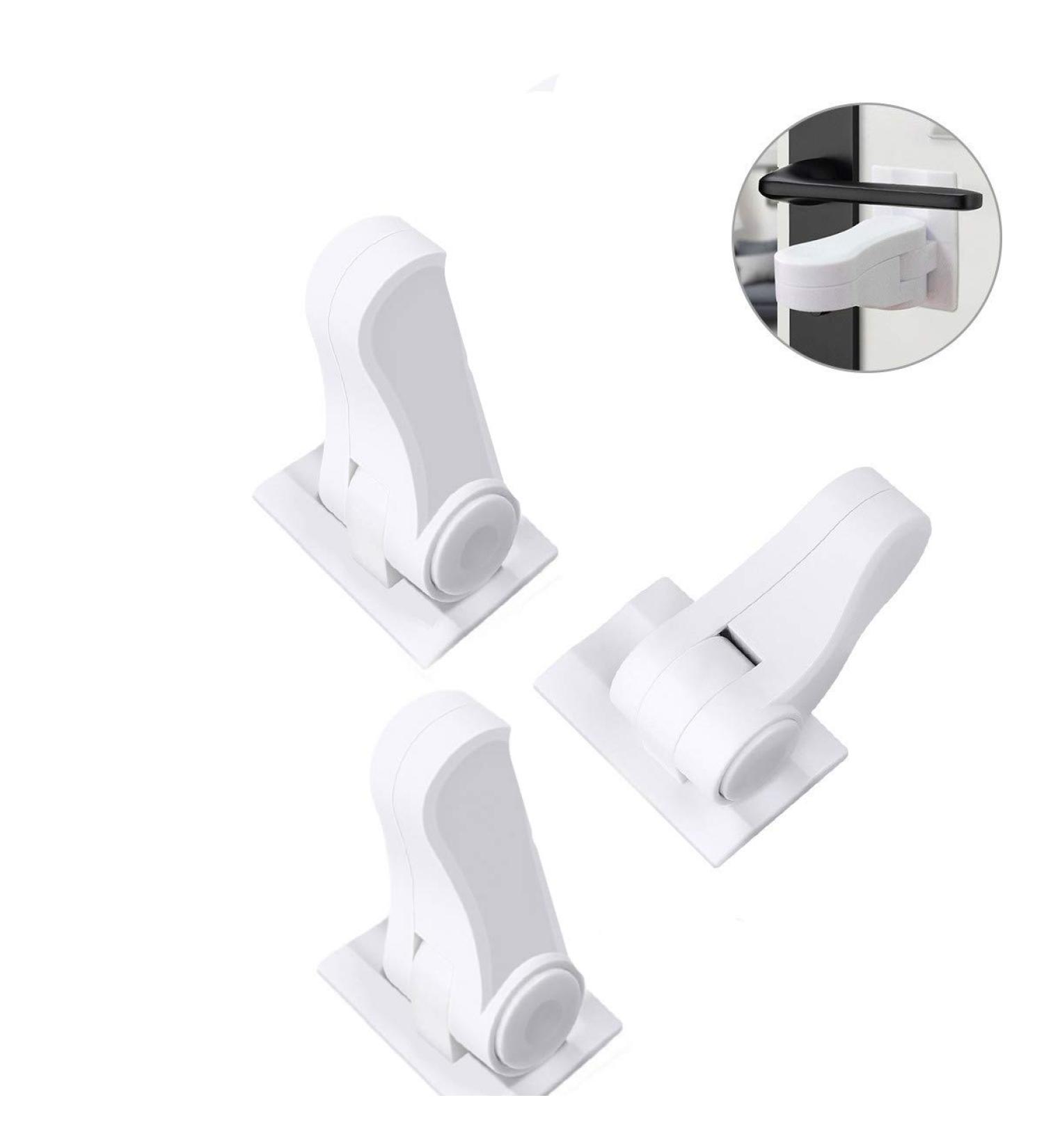 Childproof Door Lever Lock - Easy Installation, Deters Kids and Pets, 3 Pack - Buy Online on GoSupps.com