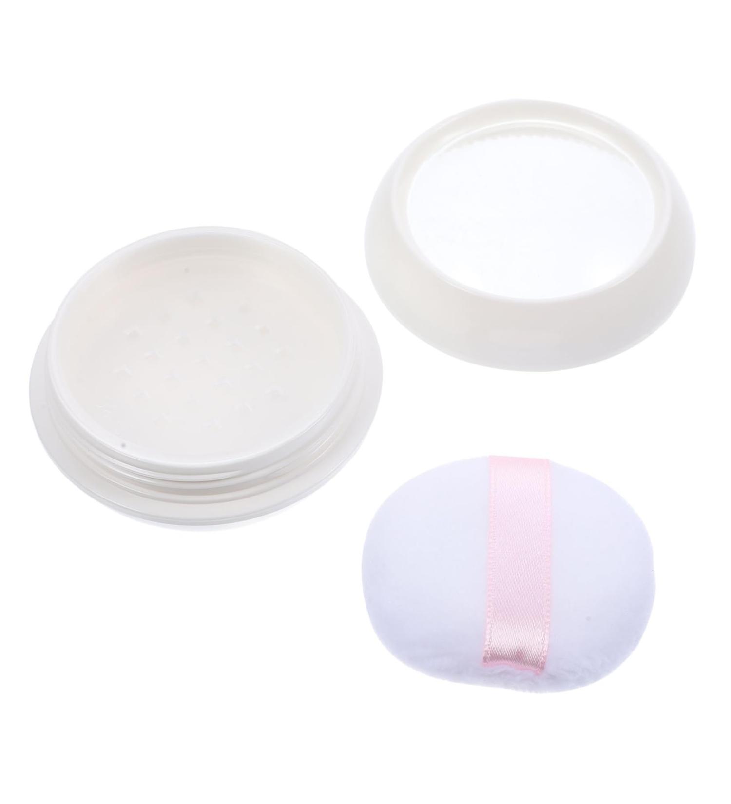 FOYTOKI 1 Set Powder Box Empty Powder Case Powder Puffs Empty Reusable Loose Powder Compact Container - Buy Online on GoSupps.com