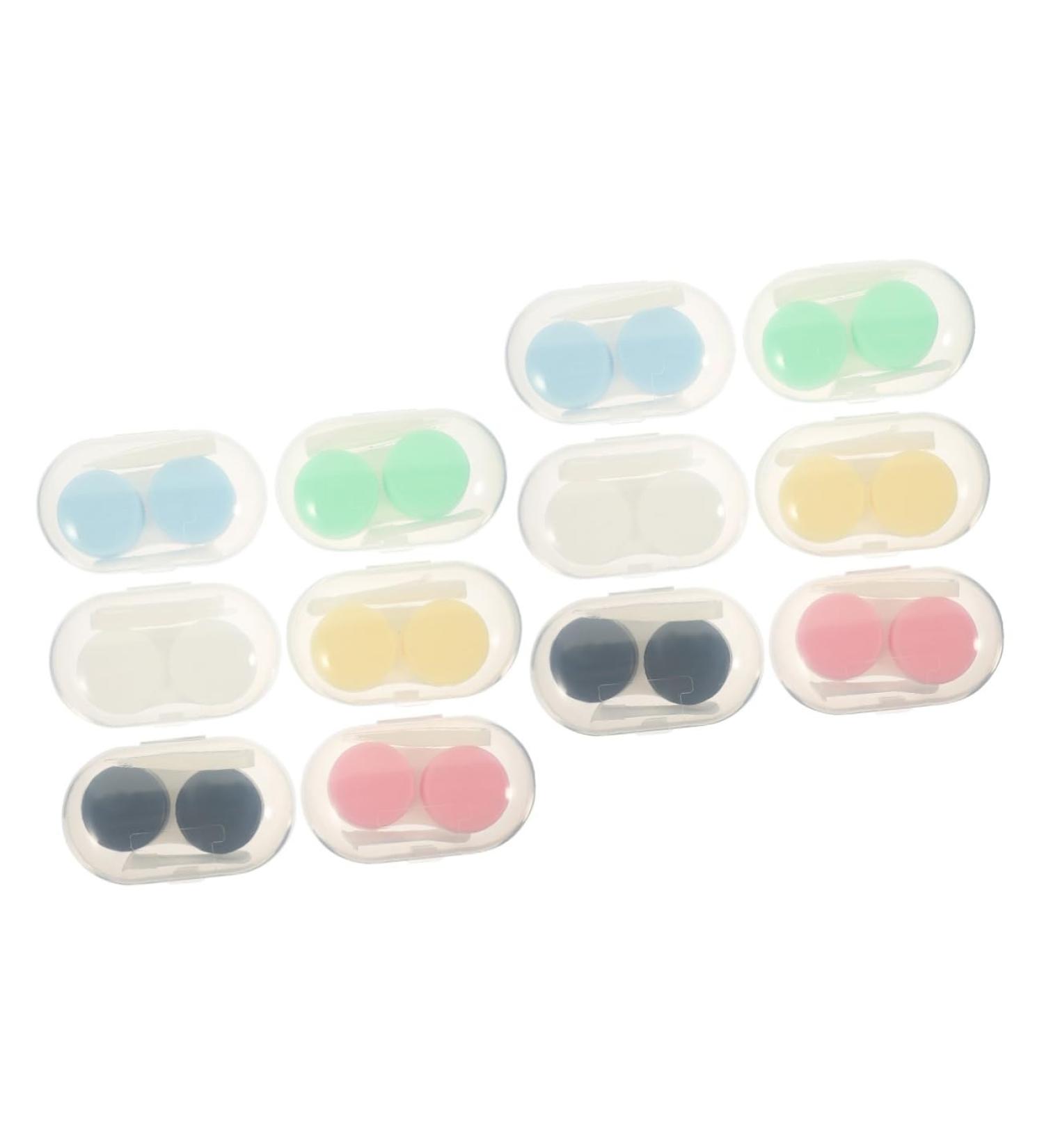 HEALEVED 12 Sets Contact Lens Container - Mini Lens Holder for Outdoor Storage - Durable Plastic Case for Travel - Buy Online on GoSupps.com
