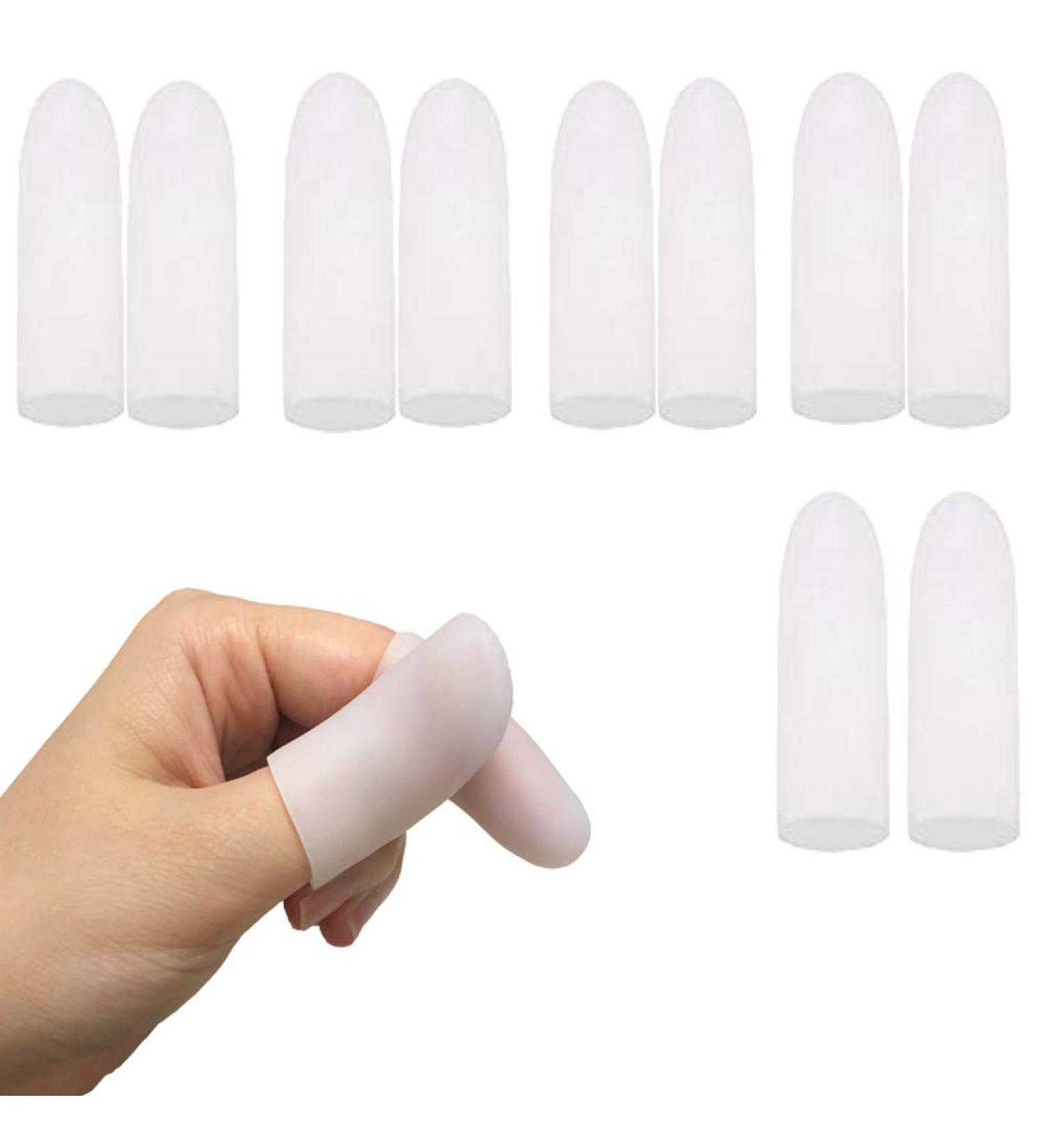 Silicone Gel Finger Protectors - Small Finger Caps for Pain Relief (Pack of 10) - Buy Online on GoSupps.com