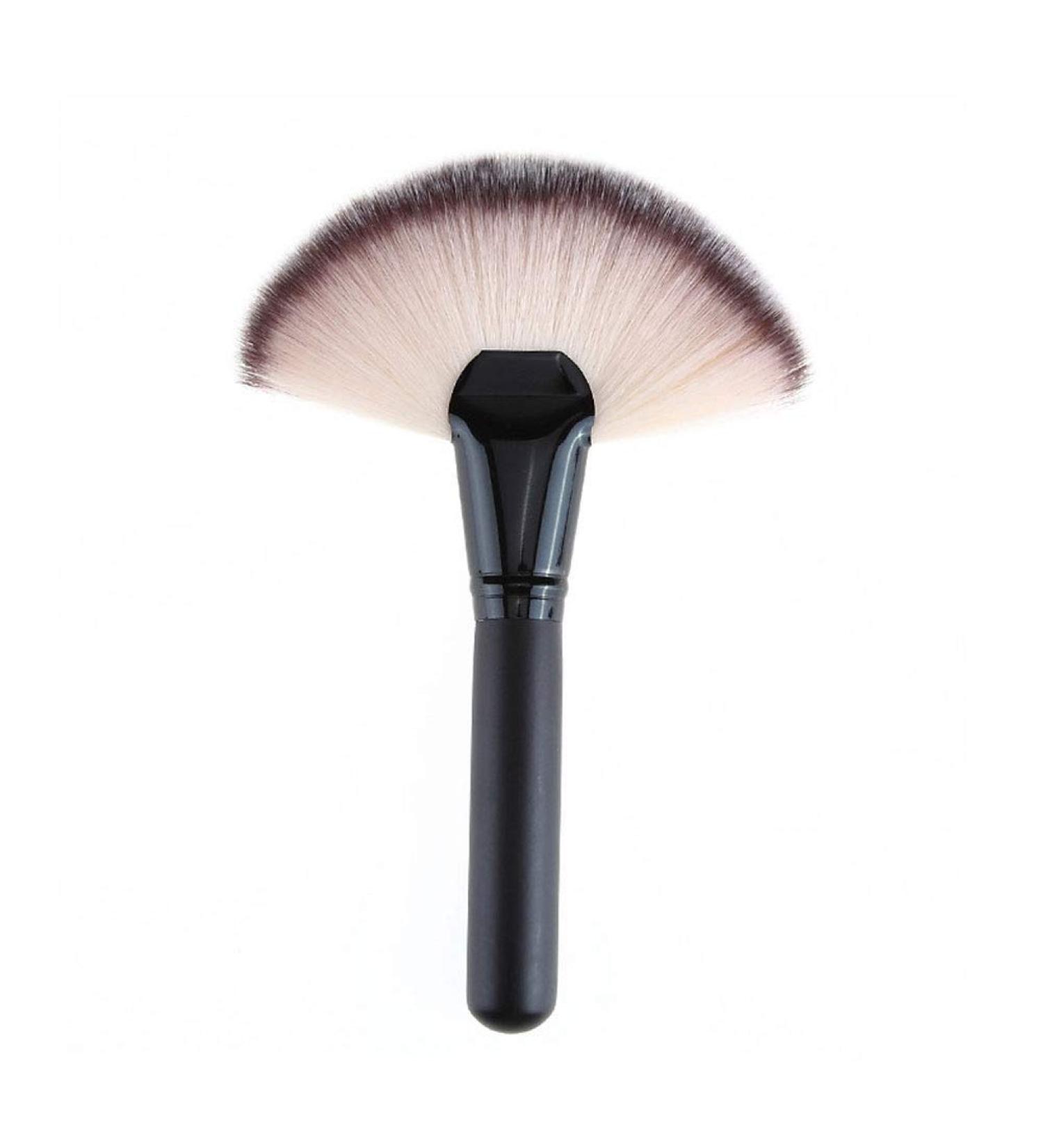 Makeup Brush Tools Fan Shape Brush Powder Foundation Brush Cosmetic Brush Black - Buy Online on GoSupps.com