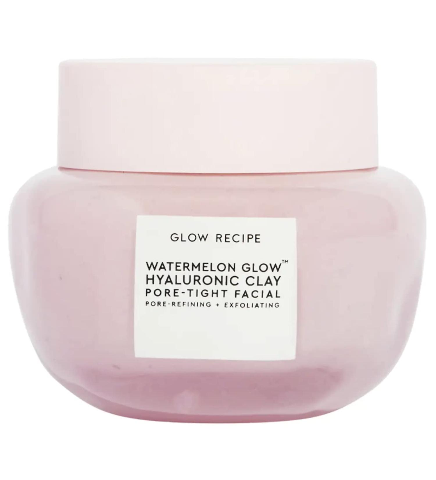 Glow Recipe Watermelon Glow Hyaluronic Clay Pore-Tight Facial Mask | Exfoliating & Hydrating Formula to Minimize Pores & Even Skin Tone (60ml) - Buy Online on GoSupps.com