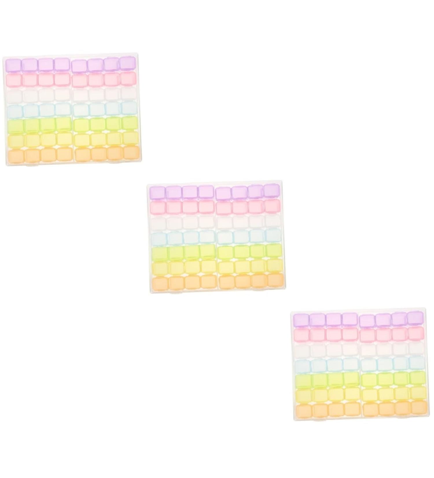 minkissy 3 Sets Nail Art Storage Box nail organizers and storage nail jewelry ornament storage bin dip powder organizer manicure accessories holding makeup drawer grid Manicure tools abs - Buy Online on GoSupps.com