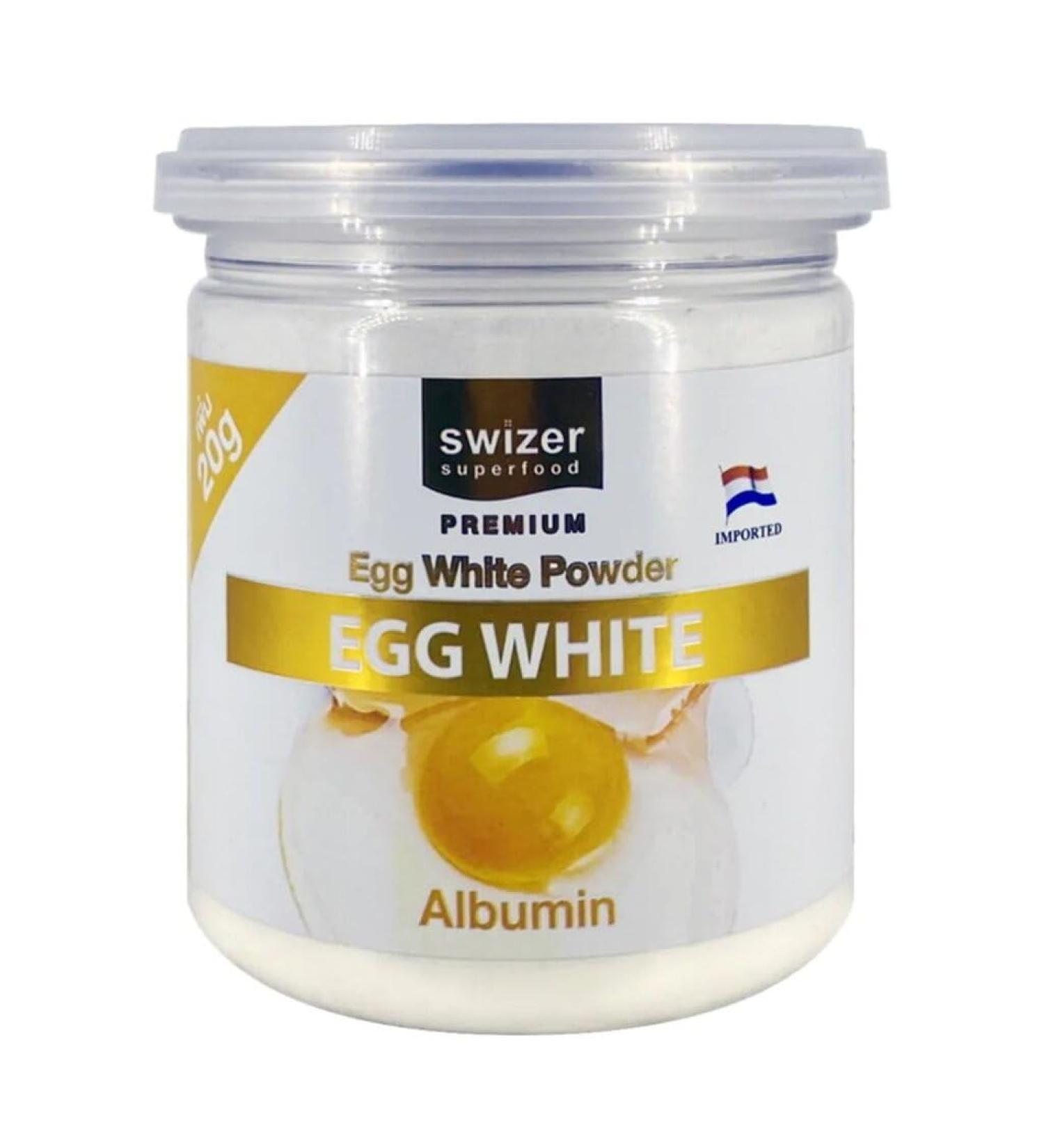 Buy Swizer Egg White Powder Albumin 120g - High-Quality Protein for Baking & Nutrition | International Shipping Available - Buy Online on GoSupps.com