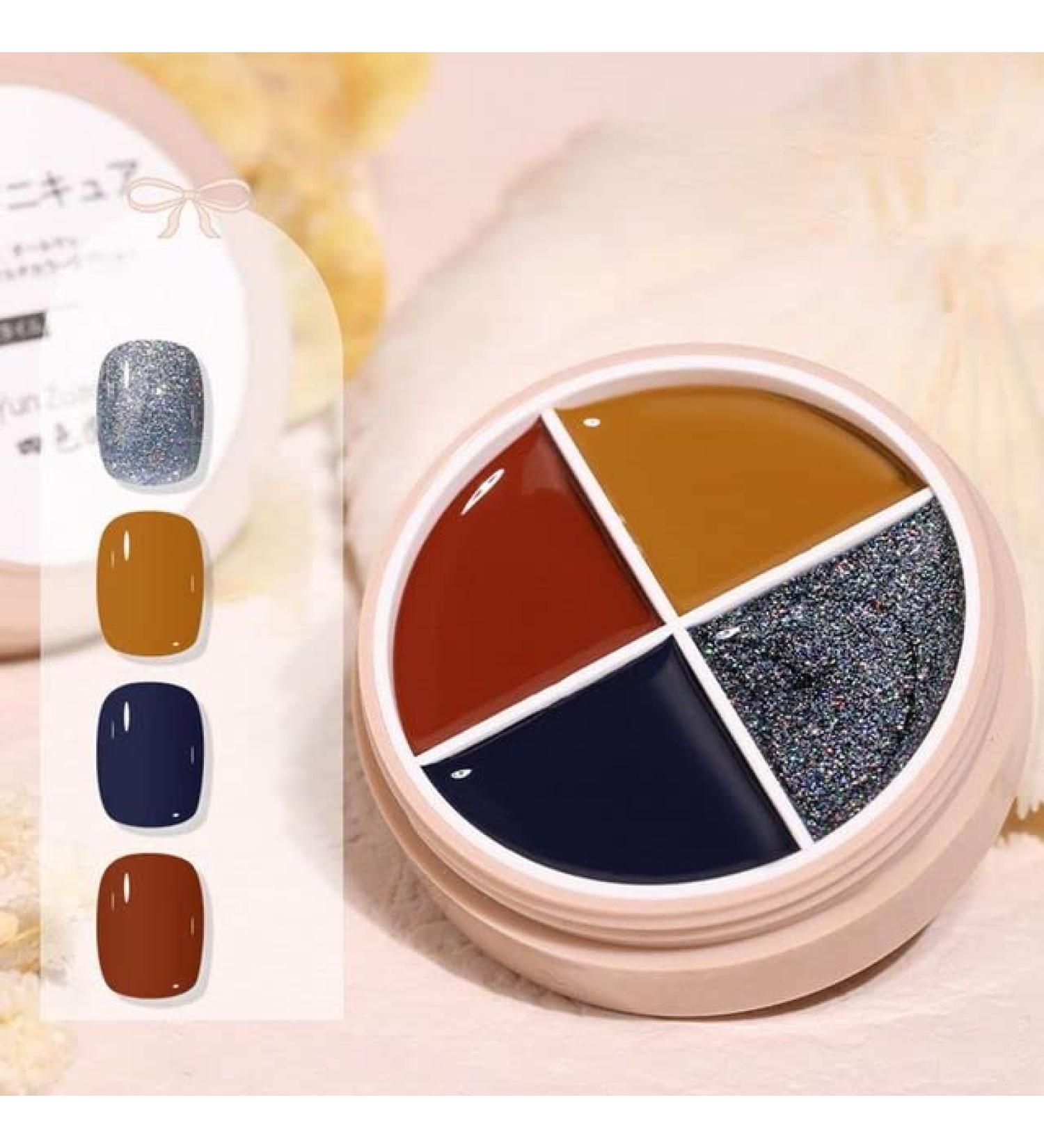 4Colors Solid Canned Cream Nail Gel Polish Painting Base Coat Soak Off UV LED Varnish Gel Jelly Nail Solid Glue Nail Repair Care - (Color: 12) - Buy Online on GoSupps.com
