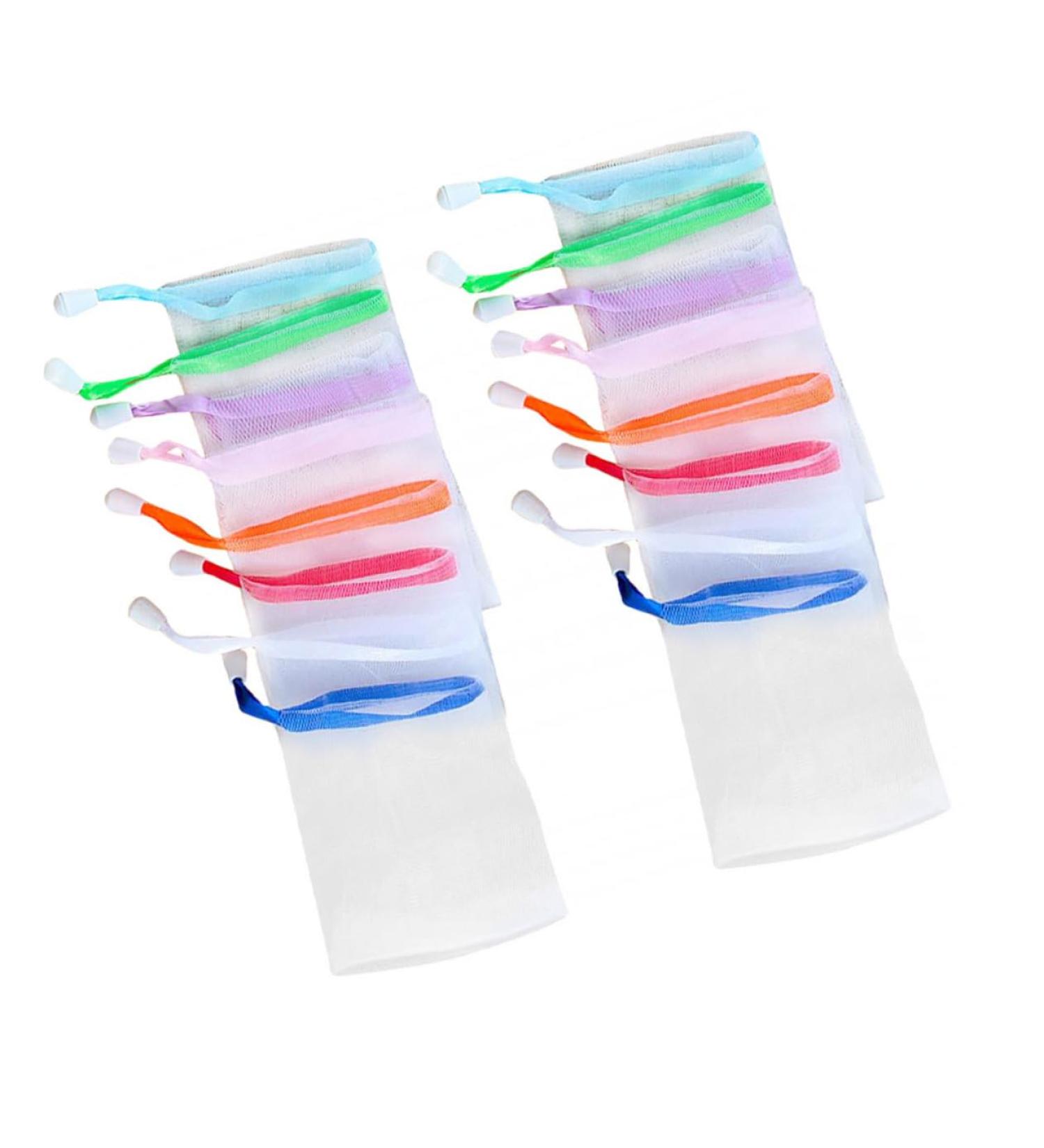 Buy Minkissy 20pcs Soap Foaming Net - Exfoliating Pouch & Bath Scrubber for Bubble & Soap Savers | International Shipping Available - Buy Online on GoSupps.com