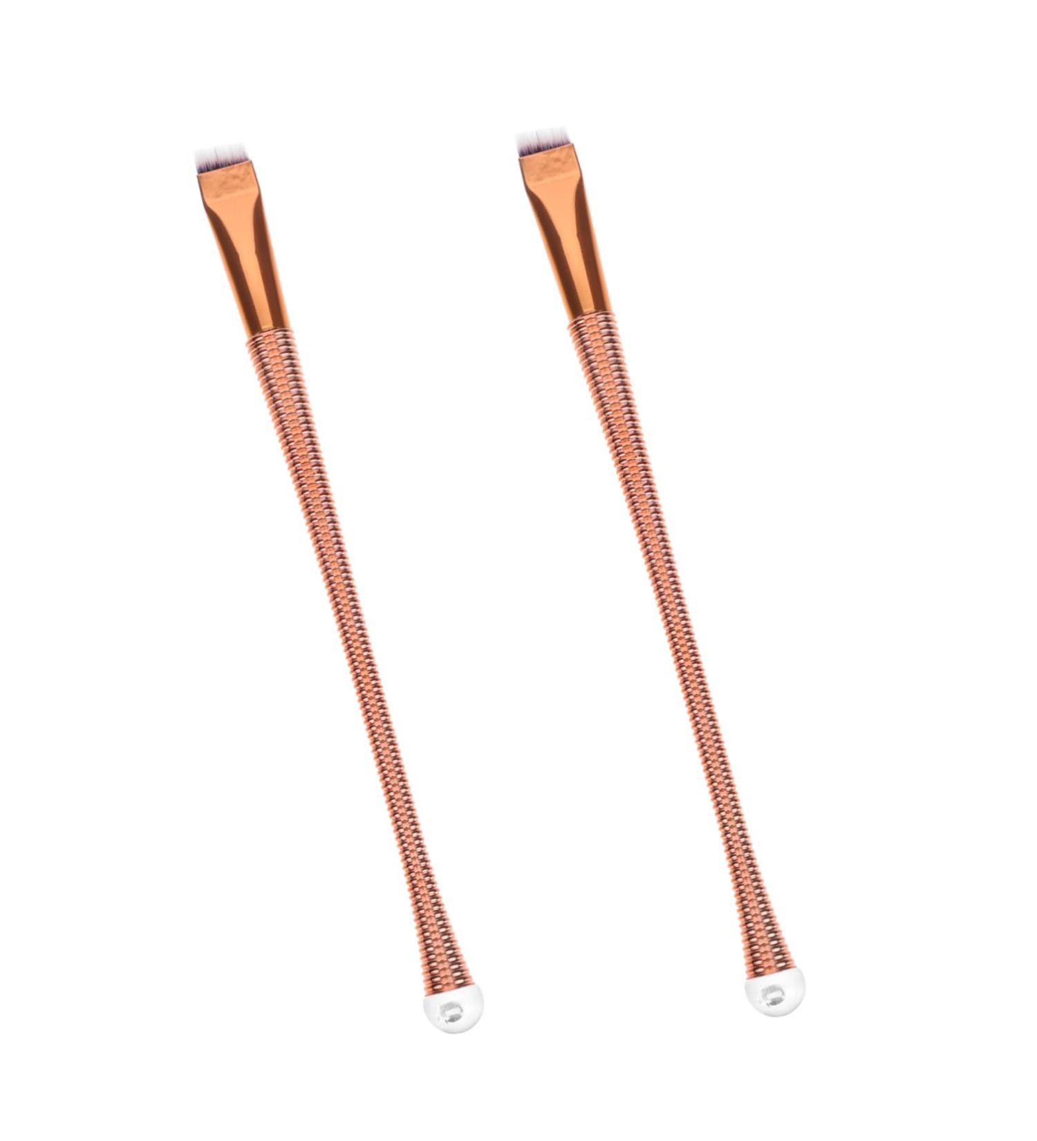 Baluue 2pcs Eyeliner Brush Eye Cosmetics Brush Travel Makeup Brush Angled Eyebrow Brush Flat Brush Plastic - Buy Online on GoSupps.com