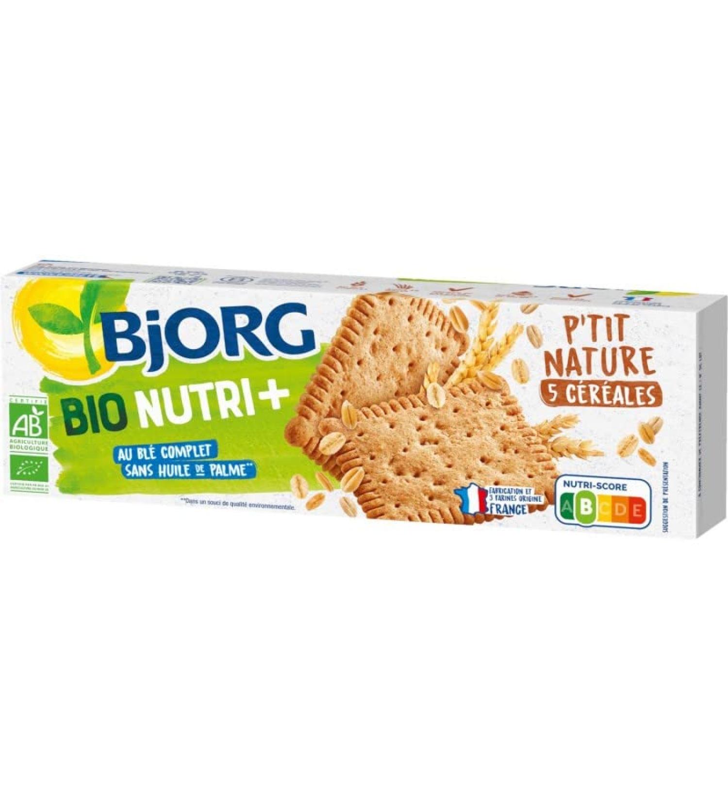 G n rique Bjorg PTit Nature Bio Biscuit 5 Cereals - Practical Size 167 g - Pack of 4