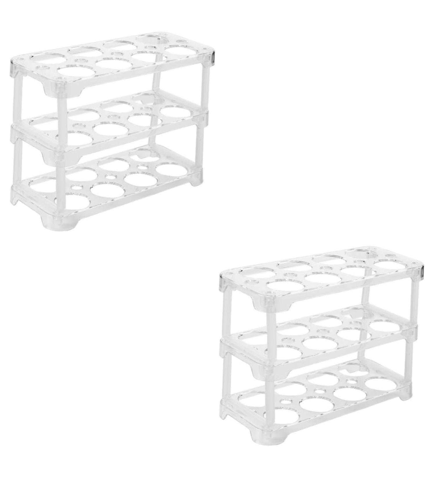 Zerodeko 2 Pcs Transparent Egg Lattice Plastic Drawers Fridge Egg Container Kitchen Supplies Eggs re-usable - Buy Online on GoSupps.com