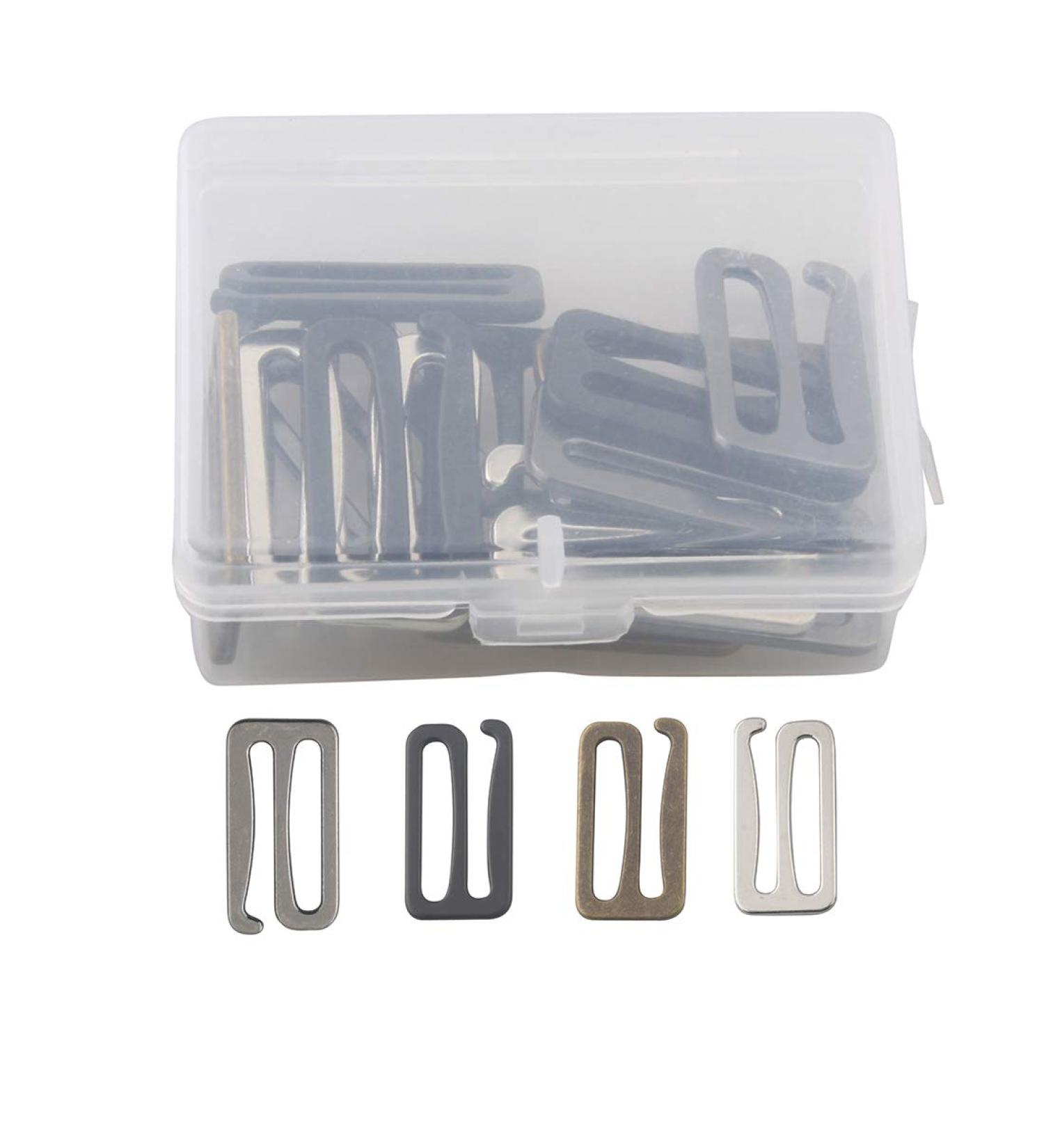 Metal Replacement Bra Strap Slide Hook Swimsuit Bra Hooks - Mixed Color - 1 inch (40pcs) - Buy Online on GoSupps.com