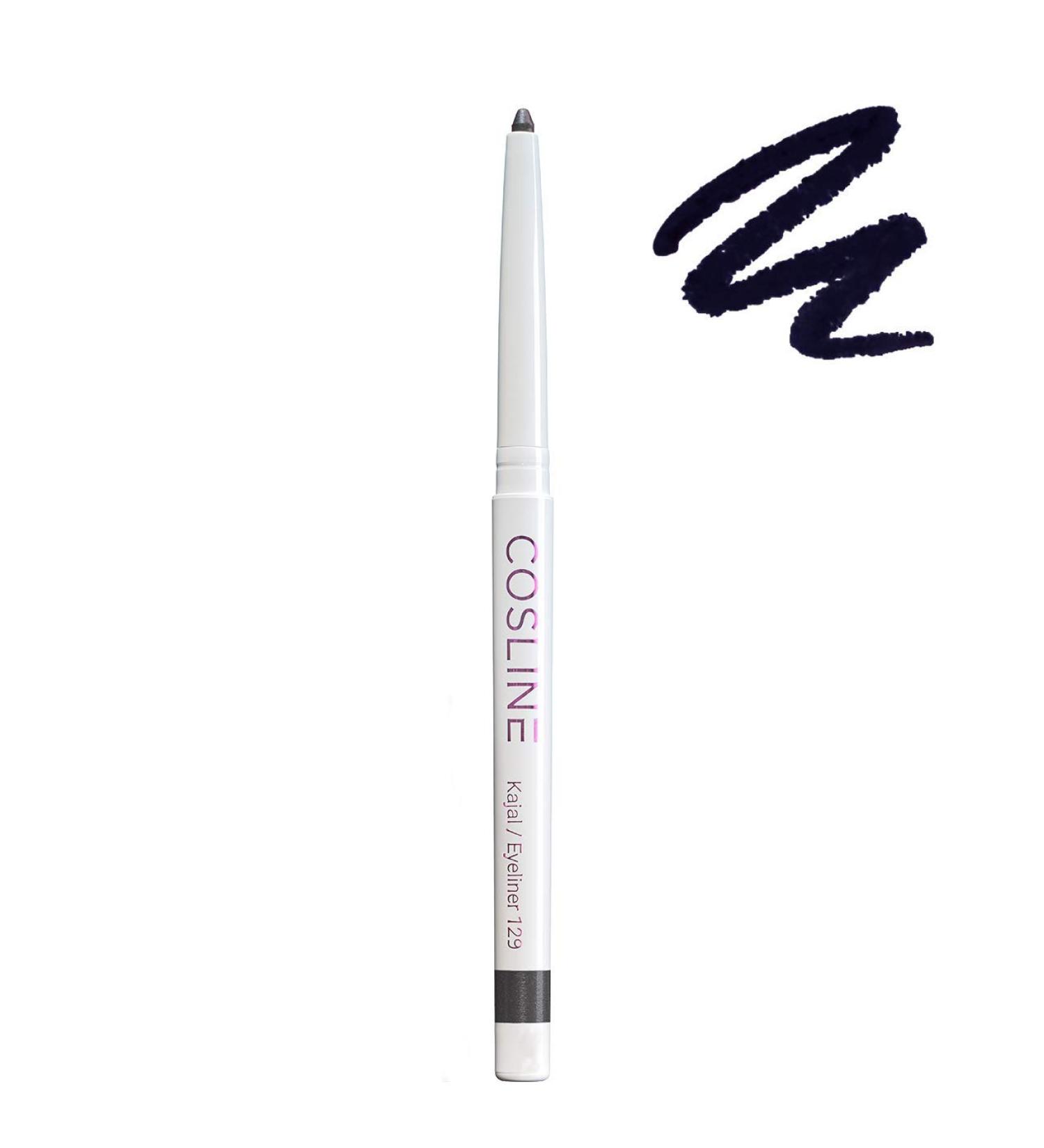 Cosline Kajal & Eyeliner No. 129 - Aubergine Waterproof Soft Application Vegan | International Shipping - Buy Online on GoSupps.com