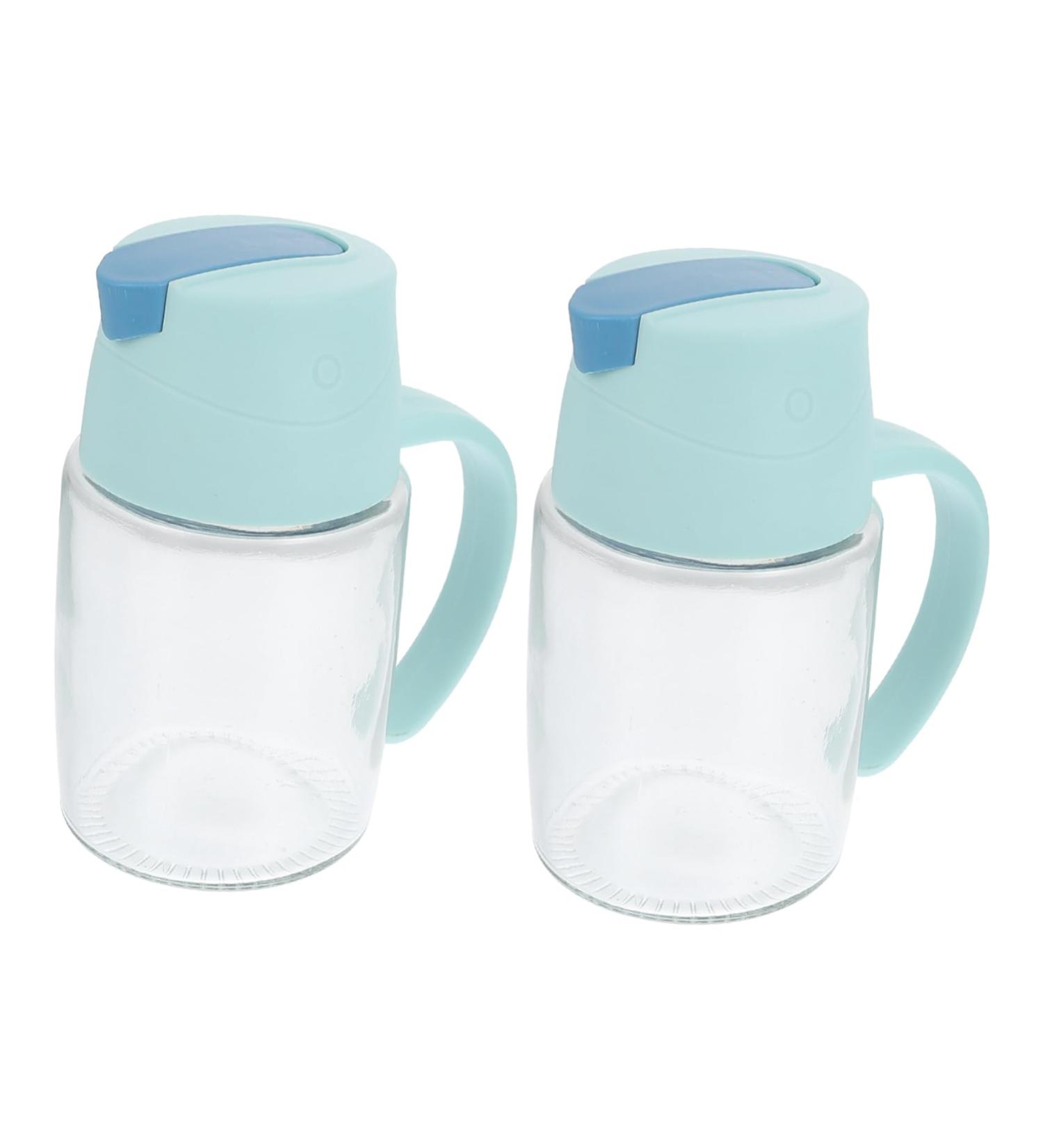 ABOOFAN 2pcs Condiment Bottles Non Drip Oil Glass Vinegar Cruet Sugar Jar Salad Dressing Dispenser Soy Sauce Container Glass Jar Olive Stainless Steel Household Vinegar Bottle - Buy Online on GoSupps.com