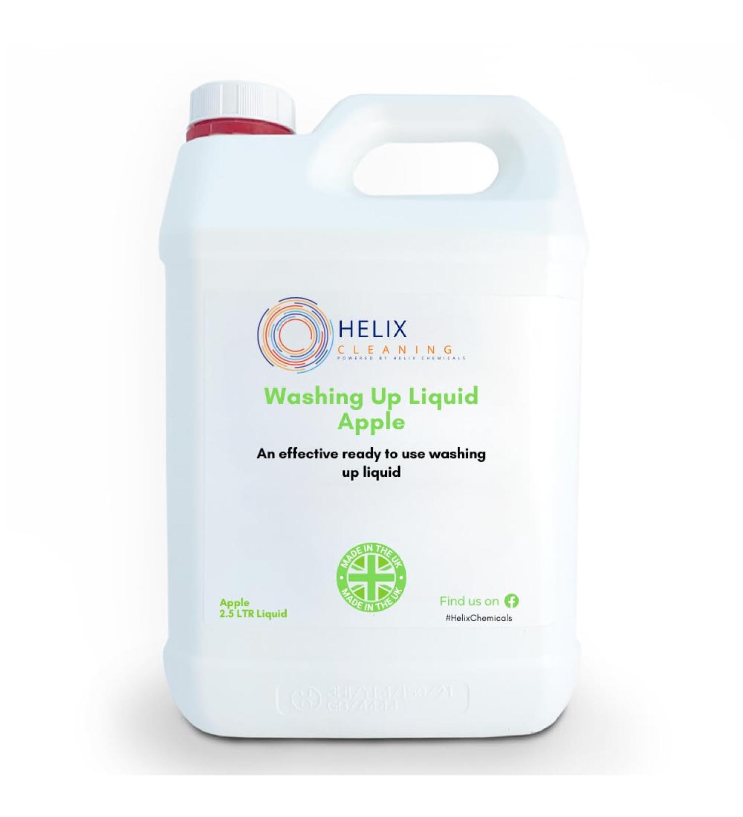 Helix Cleaning Washing Up Liquid 2.5ltr Apple - by Helix Chemicals