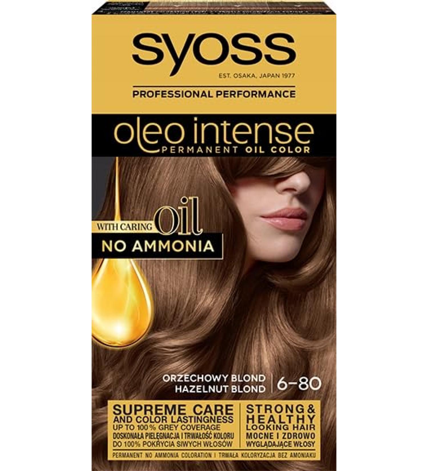 Syoss Oleo Intense Hair Dye 6.80 Walnut Blonde 115ml - Buy Online on GoSupps.com
