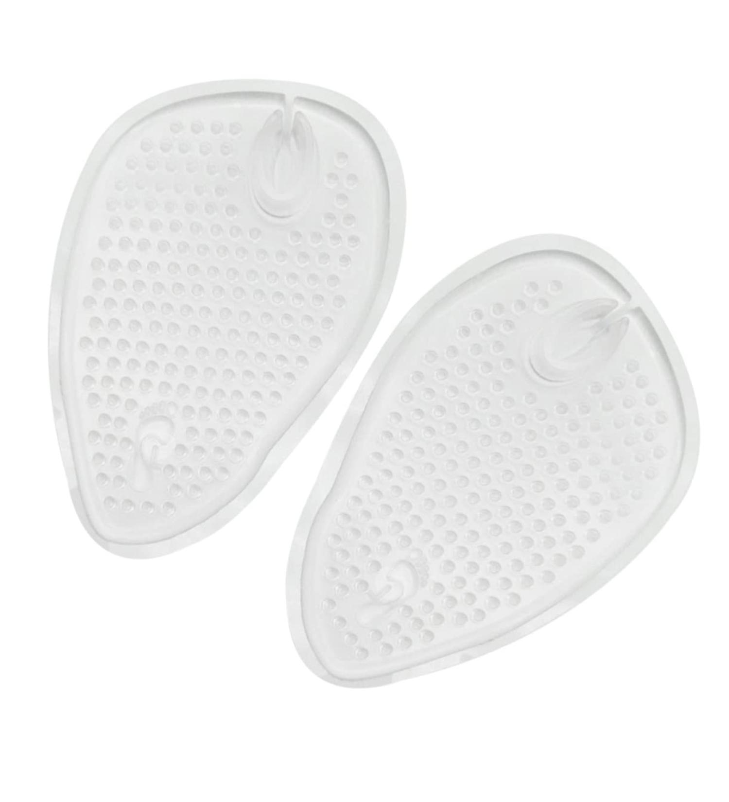 FRCOLOR Decompression Gel Inserts 4 Pairs Half Insoles Cushion Pads for Plantar Support | Transparent 9.7x6.5cm International Shipping Available - Buy Online on GoSupps.com