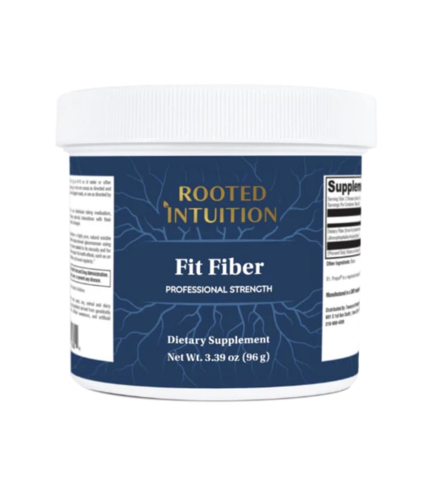 Rooted Intuition Fit Fiber | Konjac-Based Prebiotic Soluble Fiber Powder for Smooth Mixing | Unflavored Daily Supplement for Recipes and Drinks | 30 Serving Resealable Pouch